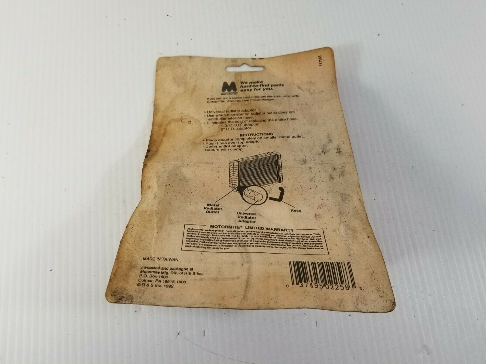 Motormite 02258 Radiator Hose Adaptors Adapter