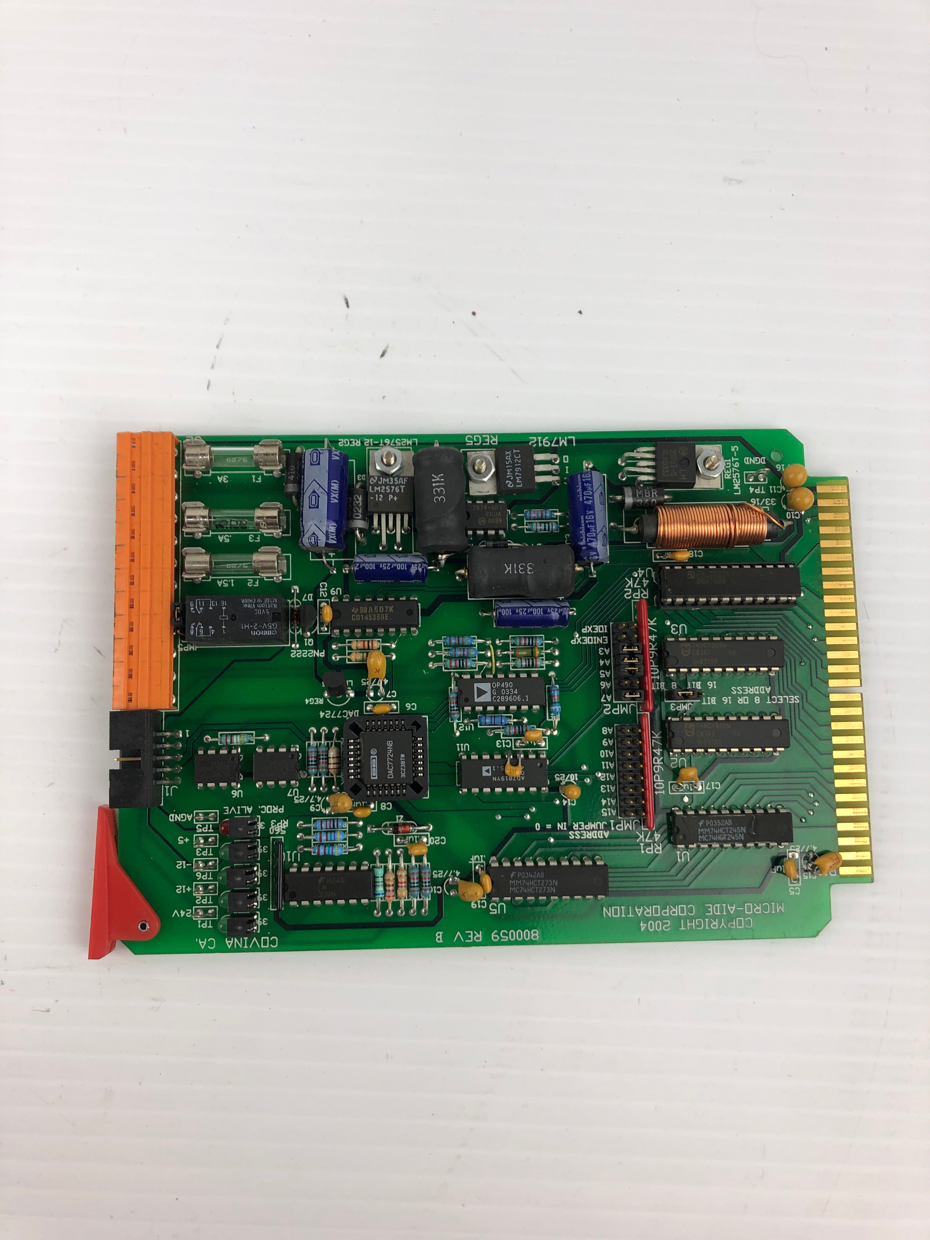 Micro-Aide 800059 Corporation Circuit Board Rev B LM7912 REG5 LM2576T-12