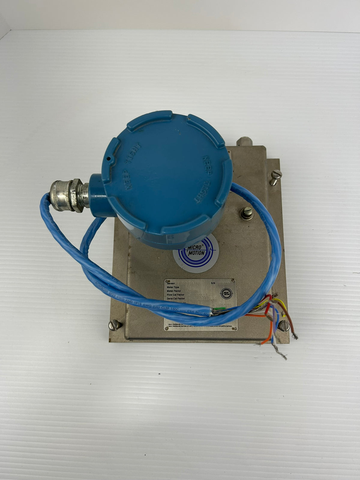 Micro Motion DS012S100SU Mass Flow Sensor Transmitter 08334