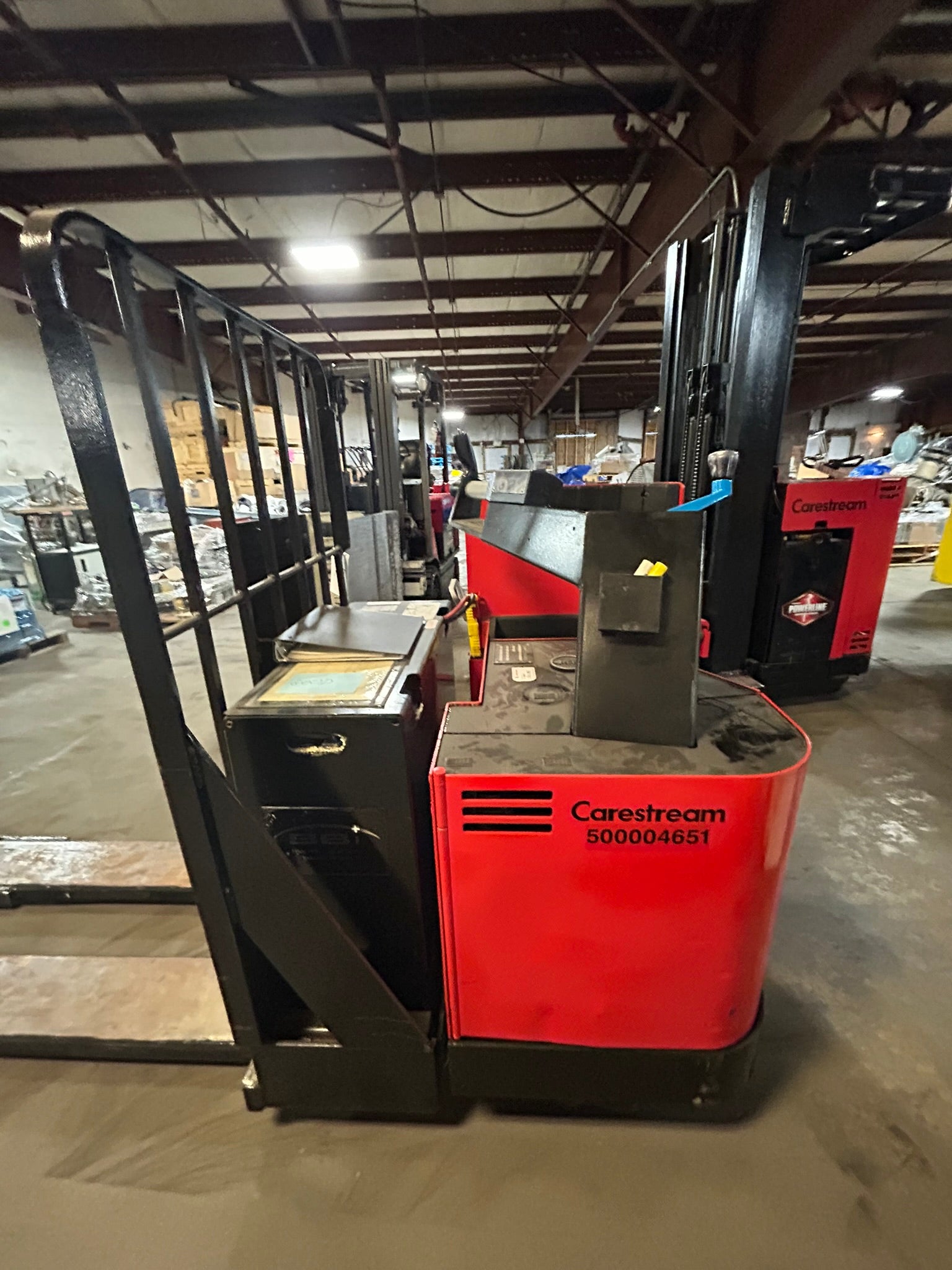 Crown 80PR-28-3 Electric Pallet Jack Stand-Up Rider Lift Long Forks 8000 Lb. 24V