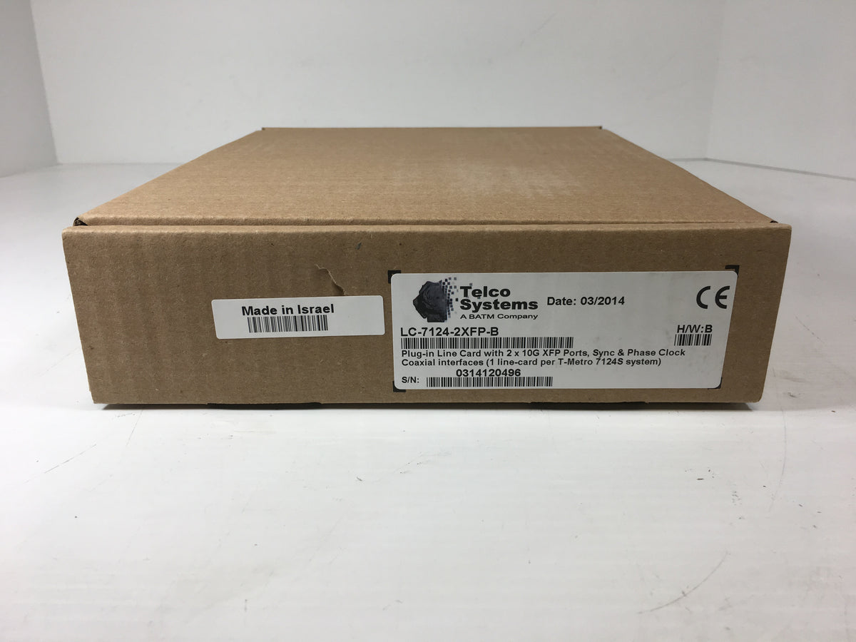 Telco Systems LC-7124-2XFP-B Plug-In Line Card w/ 2x10G XFP Ports