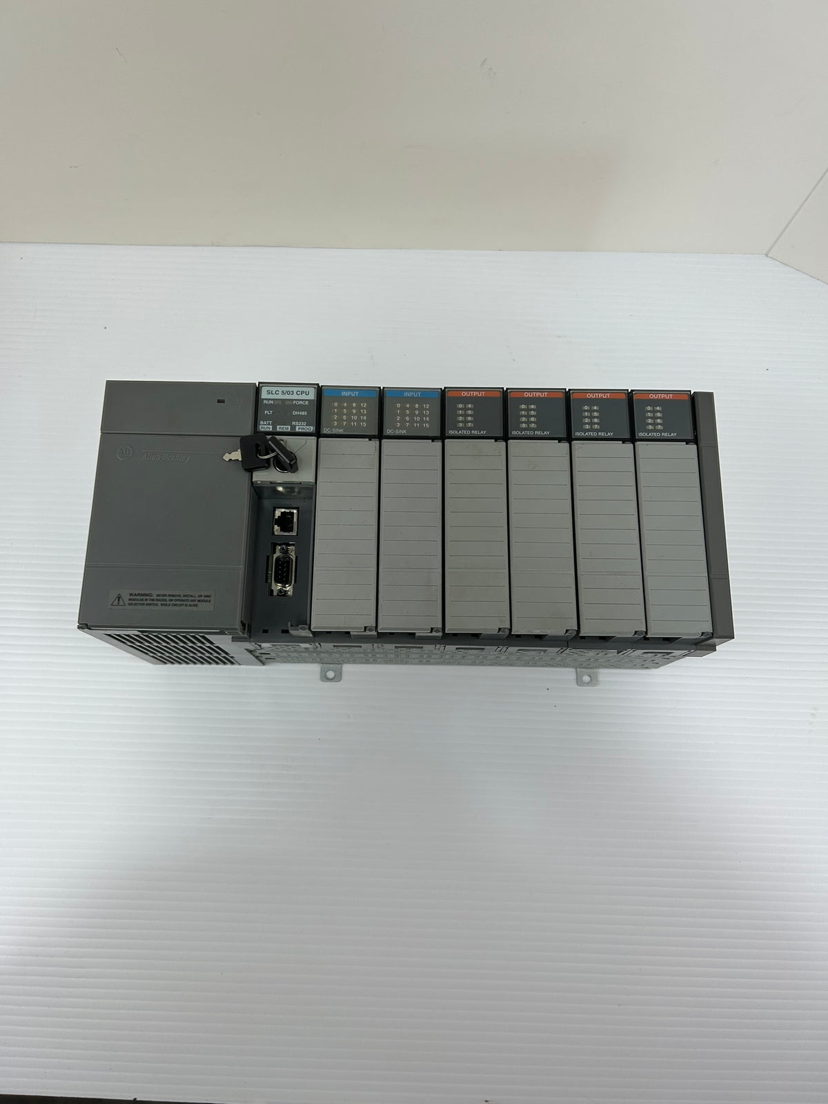 Allen-Bradley SLC 500 PLC 7-Slot Rack 1746-A7 Series B SLC 5/03 CPU I/O