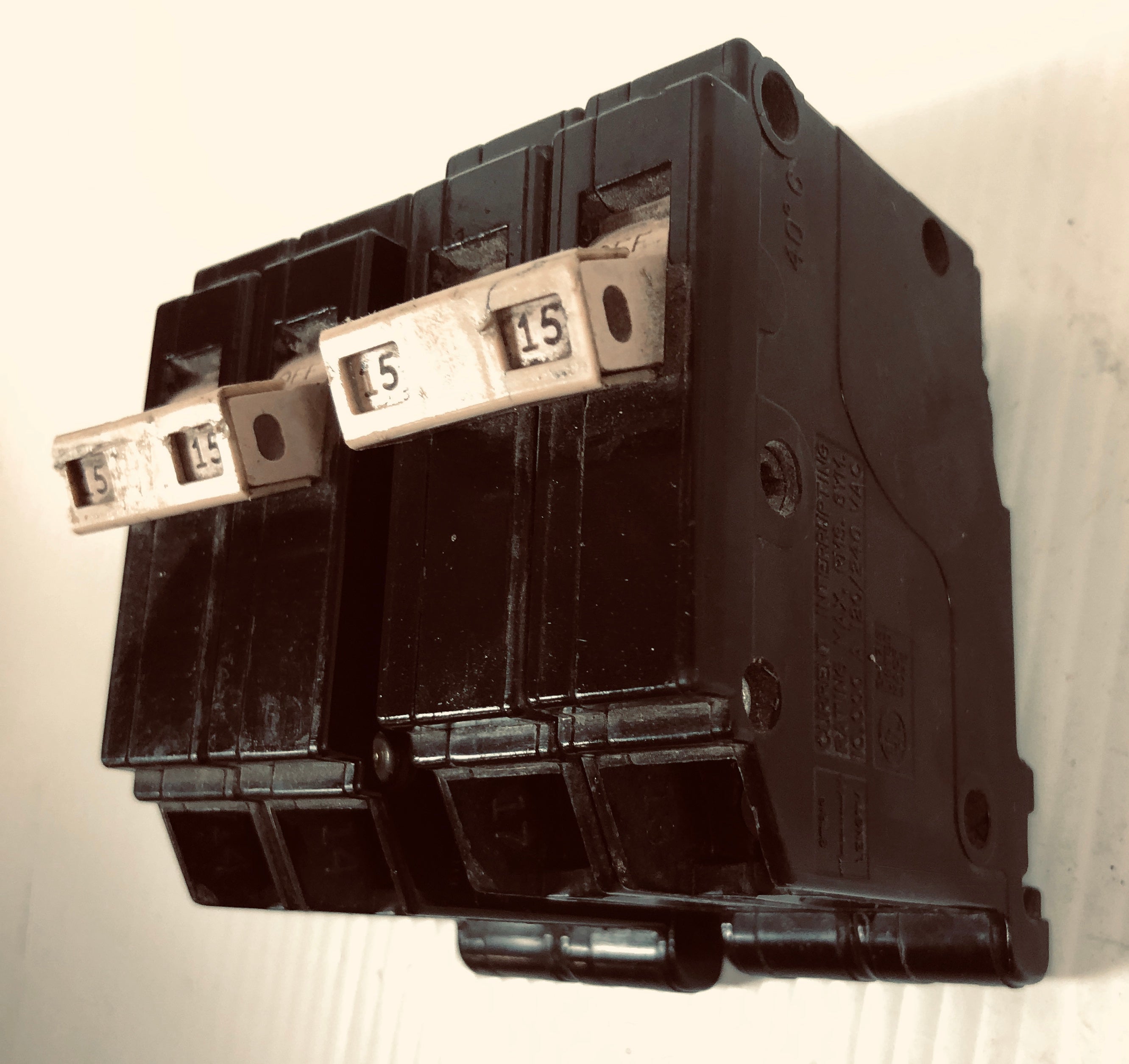 Two Pole 15 Amp Circuit Breaker (Lot of 2)