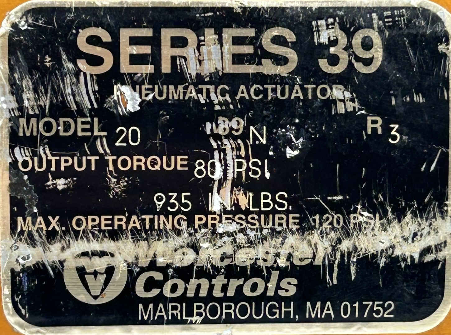 Worcester Controls 2039NR3 Pneumatic Actuator Series 39
