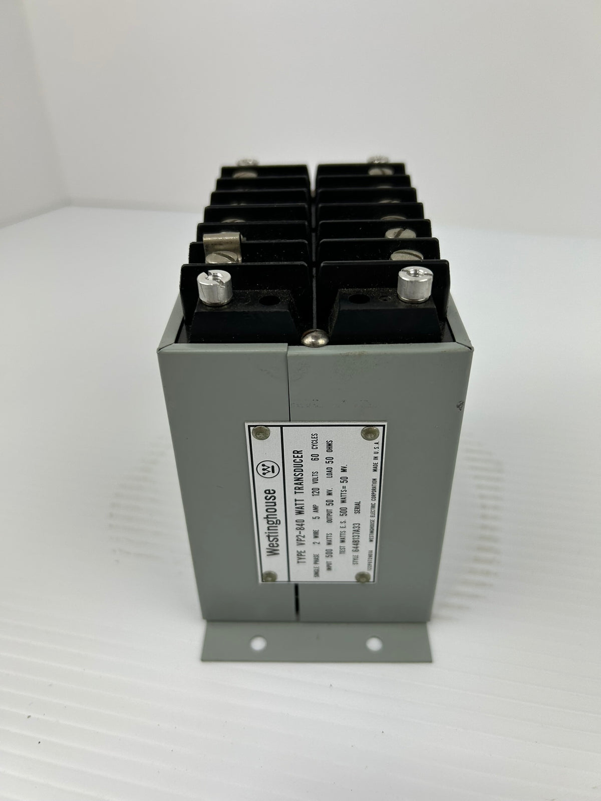 Westinghouse VP2-840 Watt Transducer Single Phase 2 Wire 5 Amp 120 Volts