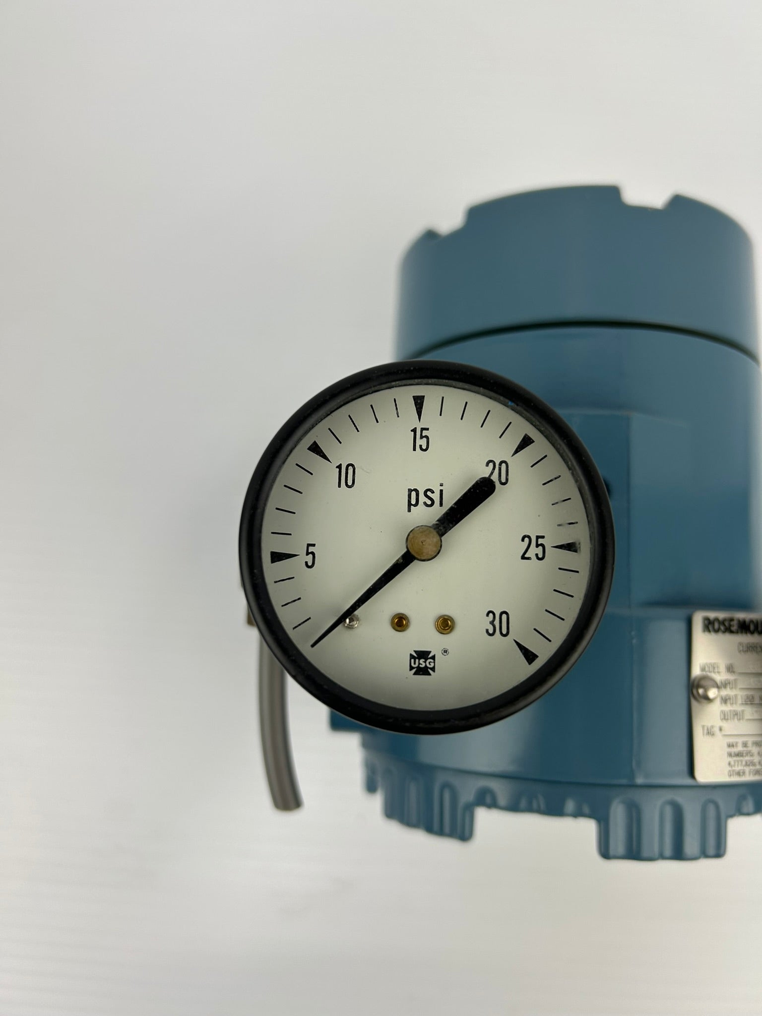 Rosemount 3311DM1H1B1F1G1 Pressure Transducer with Pressure Gauge 0-30 PSI