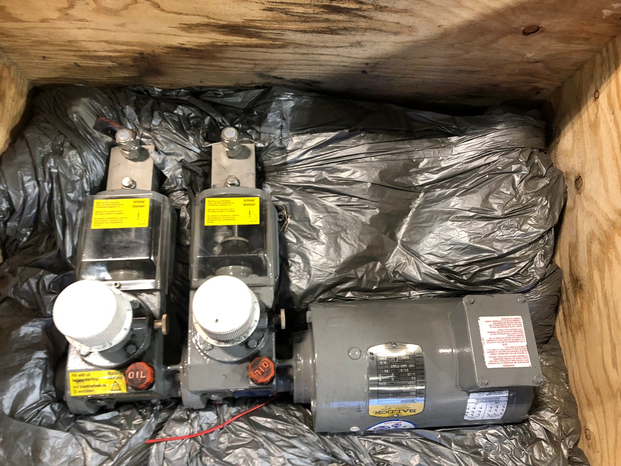 Baldor VWDM3546 Motor with Metering Pumps N-P32 & 827562