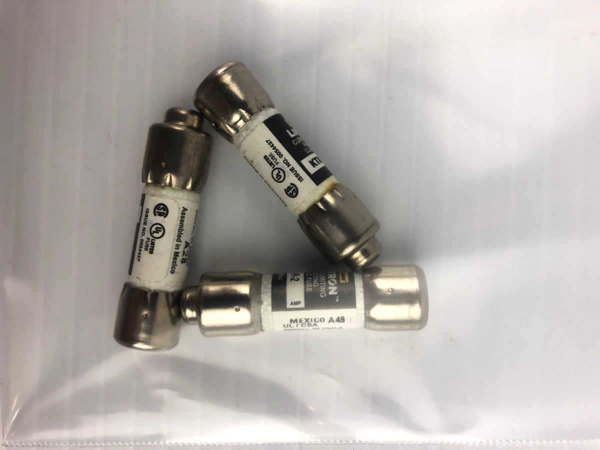 Bussmann KTK-R-2 Current Limiting Fast Acting Class CC Fuse - Lot of 3