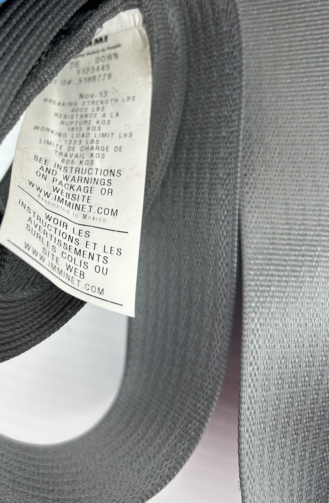 IMMI F123445 Boat and Trailer Strap 2" x 15' (No Hook) 5188778 1333/4000 Lbs.