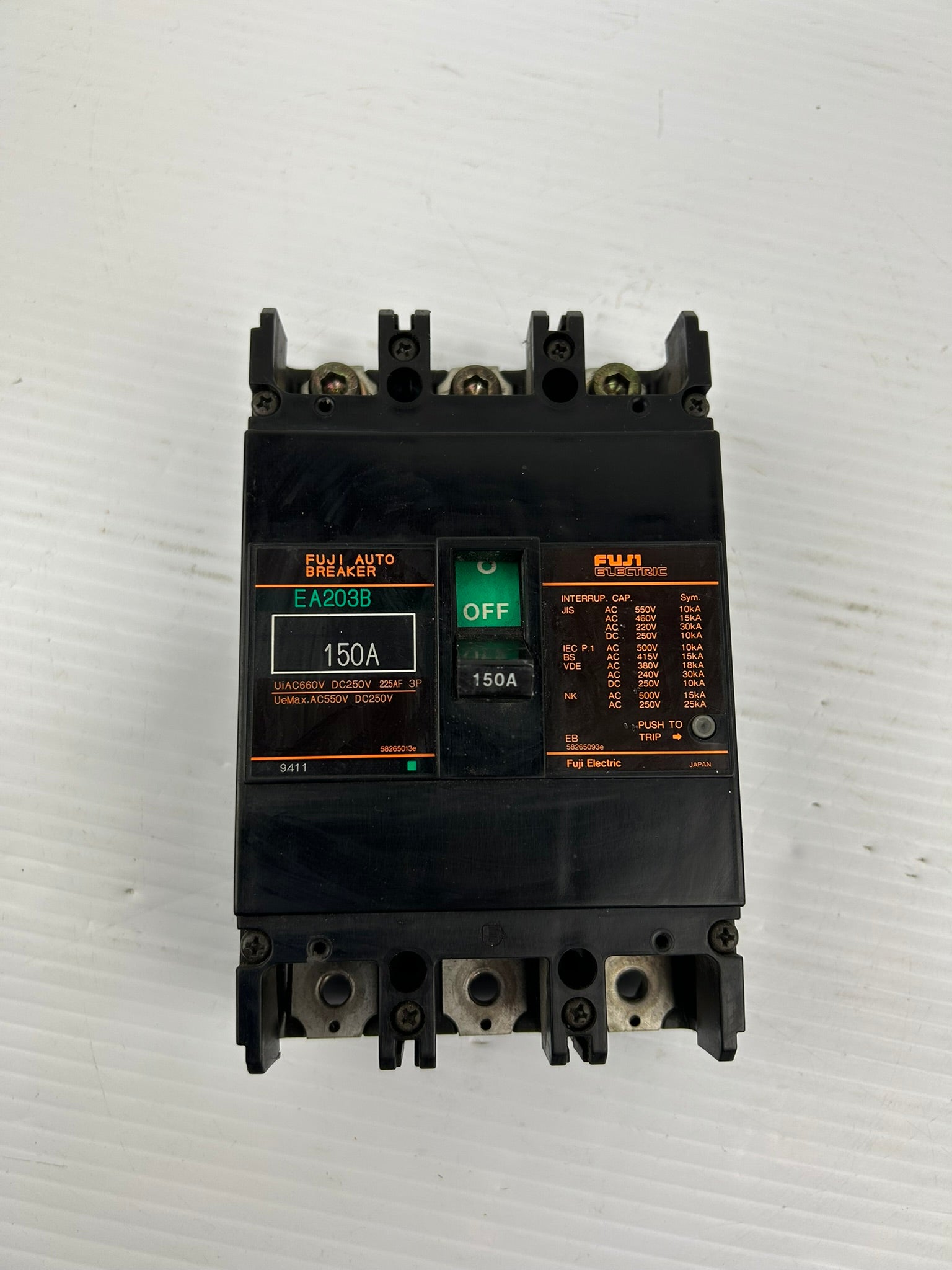Fuji Electric EA203B Auto Circuit Breaker 150A