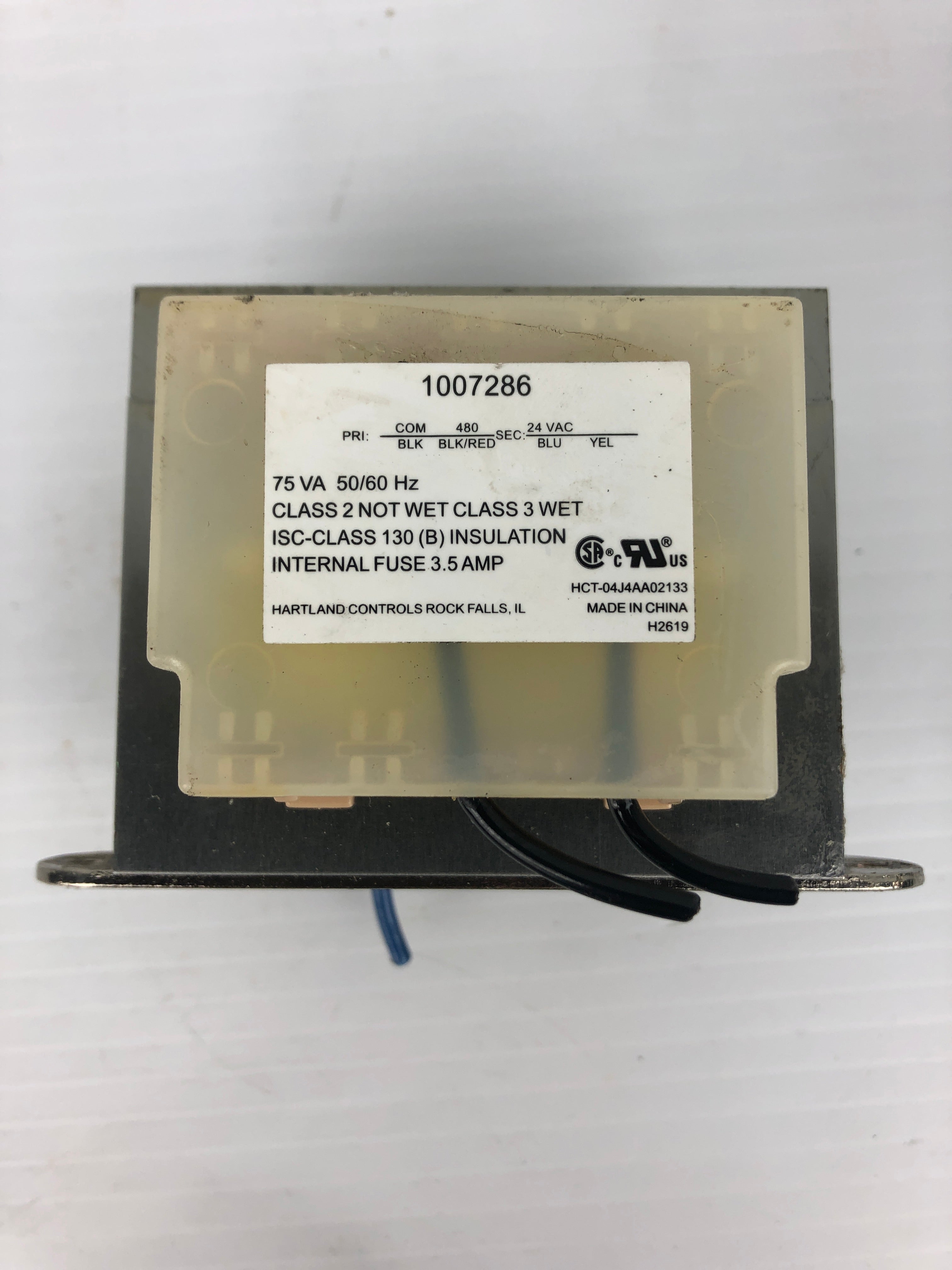 Hartland Controls 1007286 Transformer 75VA 3.5A 50/60Hz