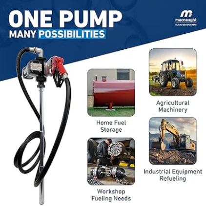 12V Fuel Transfer Pump High Flow 20 GPM 1" Macnaught EXDFP12-001 ***