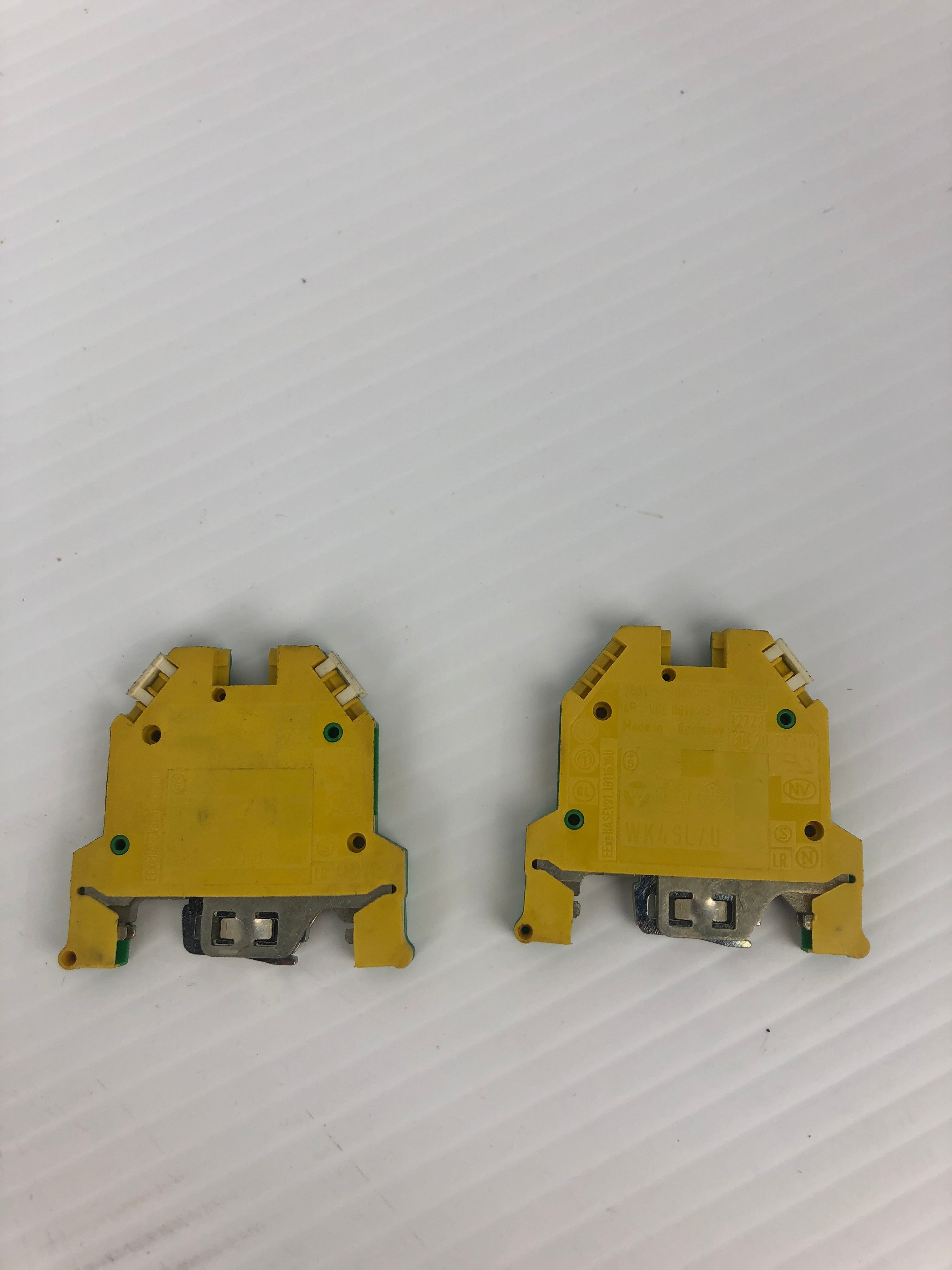Weidmuller WK4SL/U Ground Terminal Block - Lot of 2