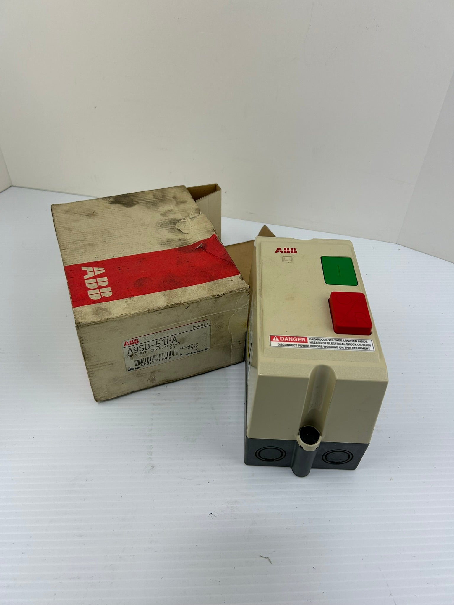ABB A9SD-51HA NEMA 3R Motor Starter 3PH 480V 60Hz IP65