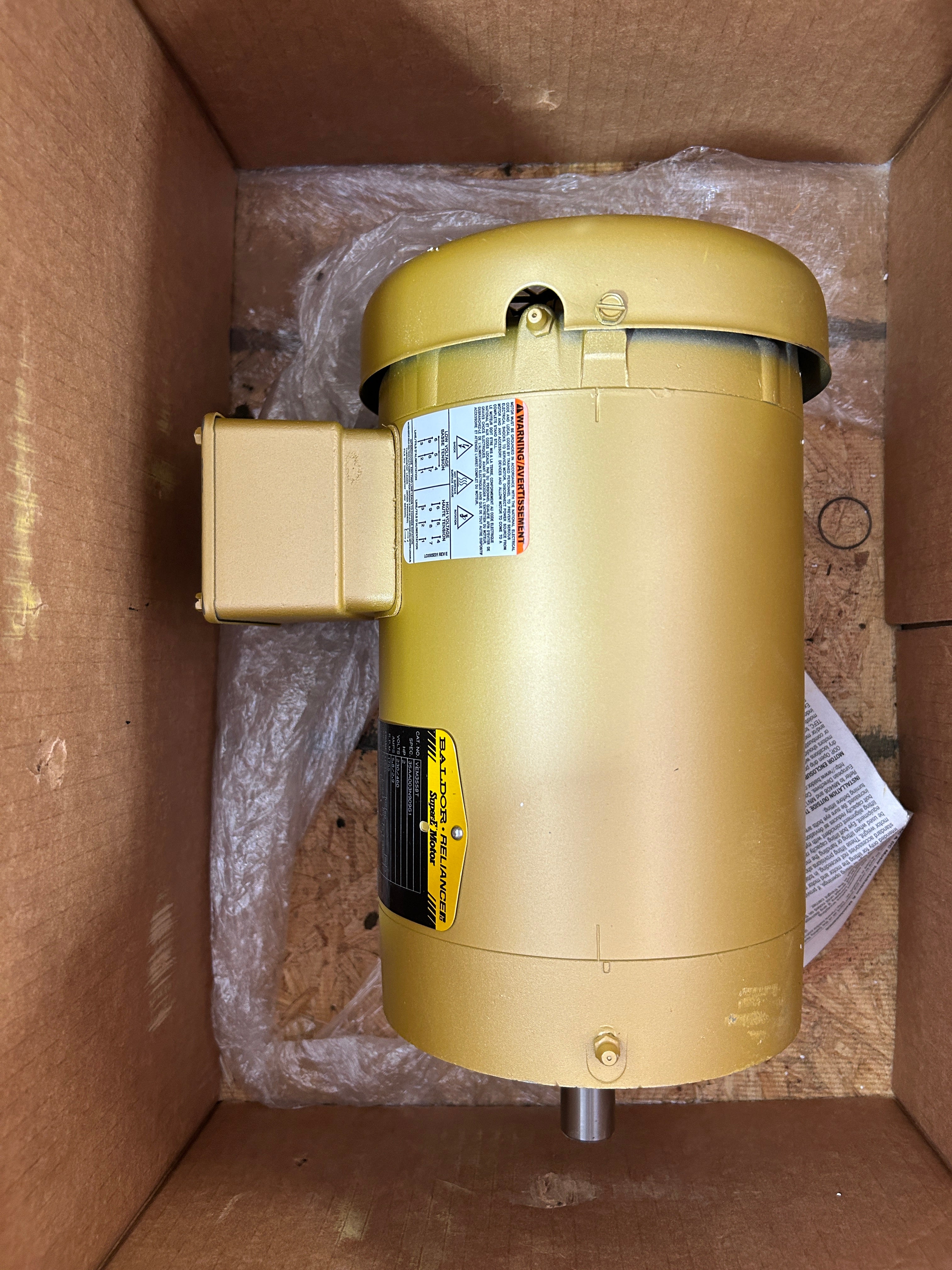 Baldor VEM3558T Super E Electric Motor 2HP 1755 RPM 230/460V 145TC 3PH