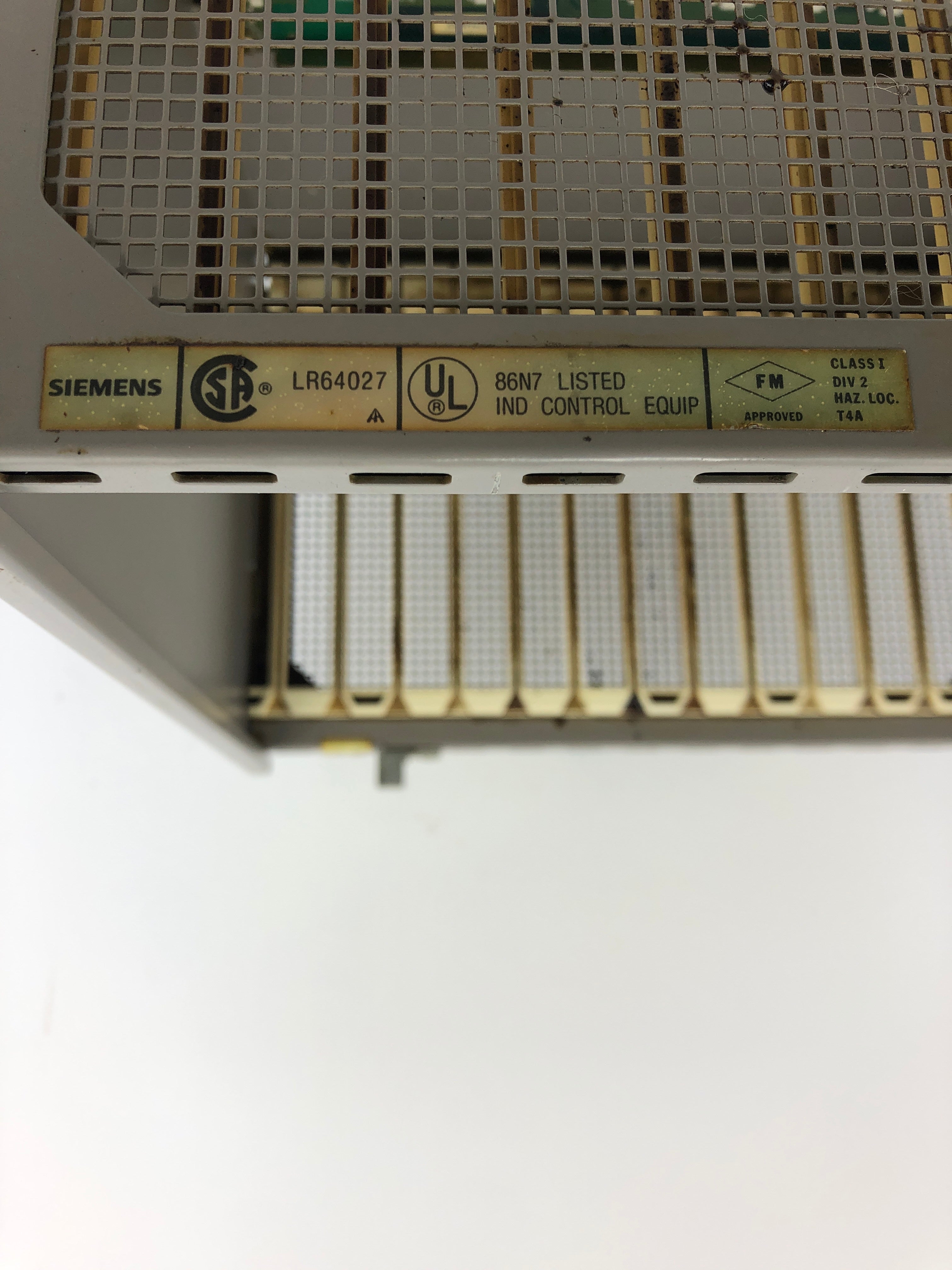 Siemens 505-6508 Chassis Rack LR64027 Class I Div. 2