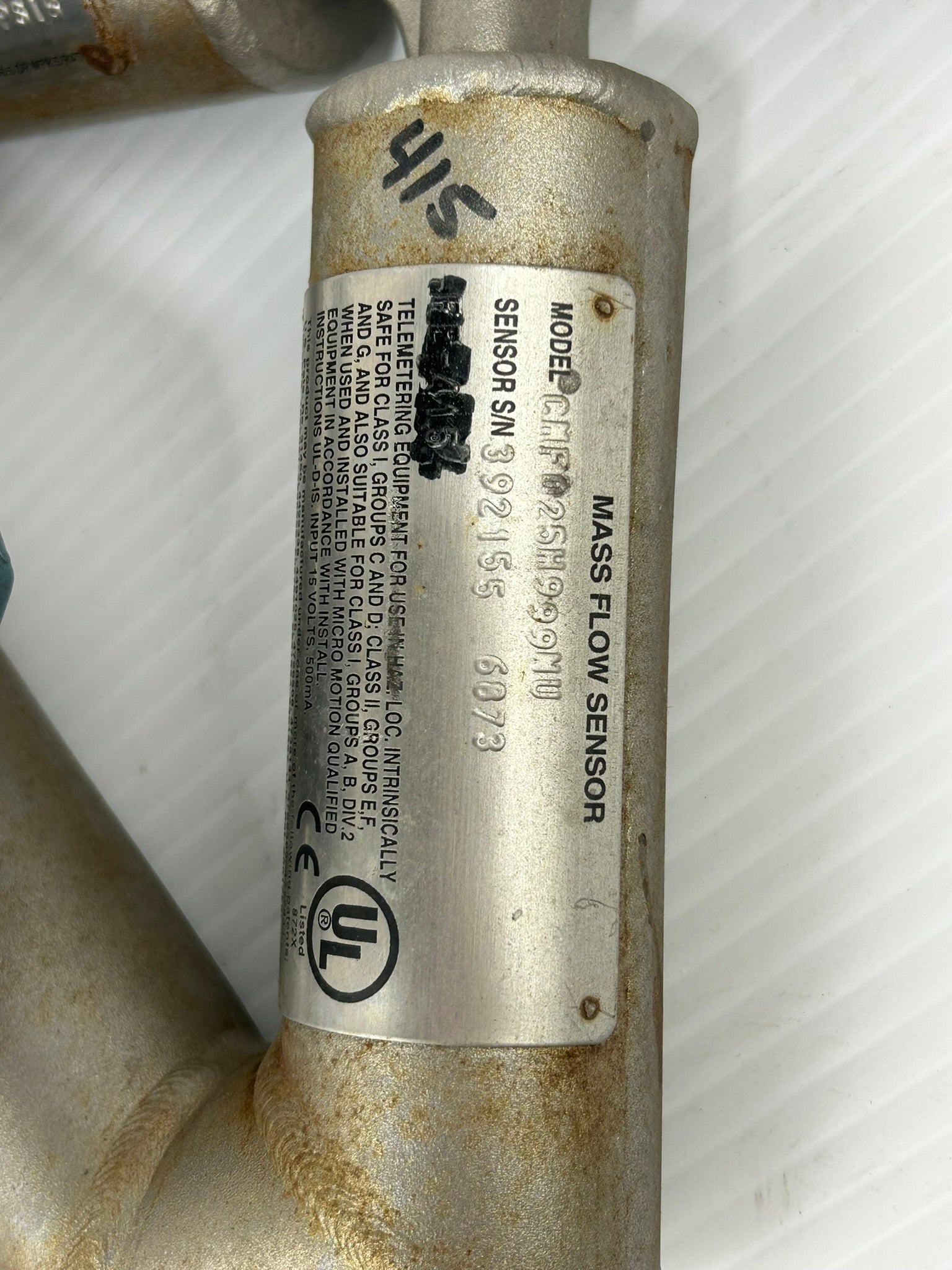 Micro Motion CMF025H999NU Mass Flow Sensor