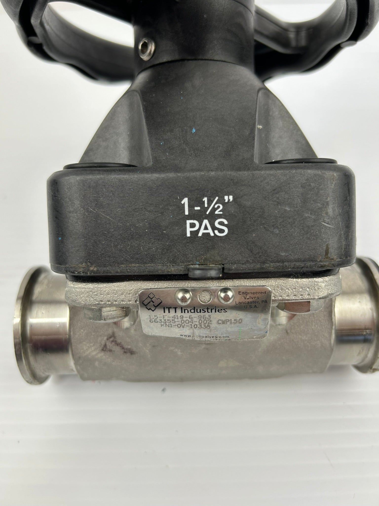 ITT 1.5-F-419-6-963 Sanitary Diaphragm Valve 1-1/2" PAS
