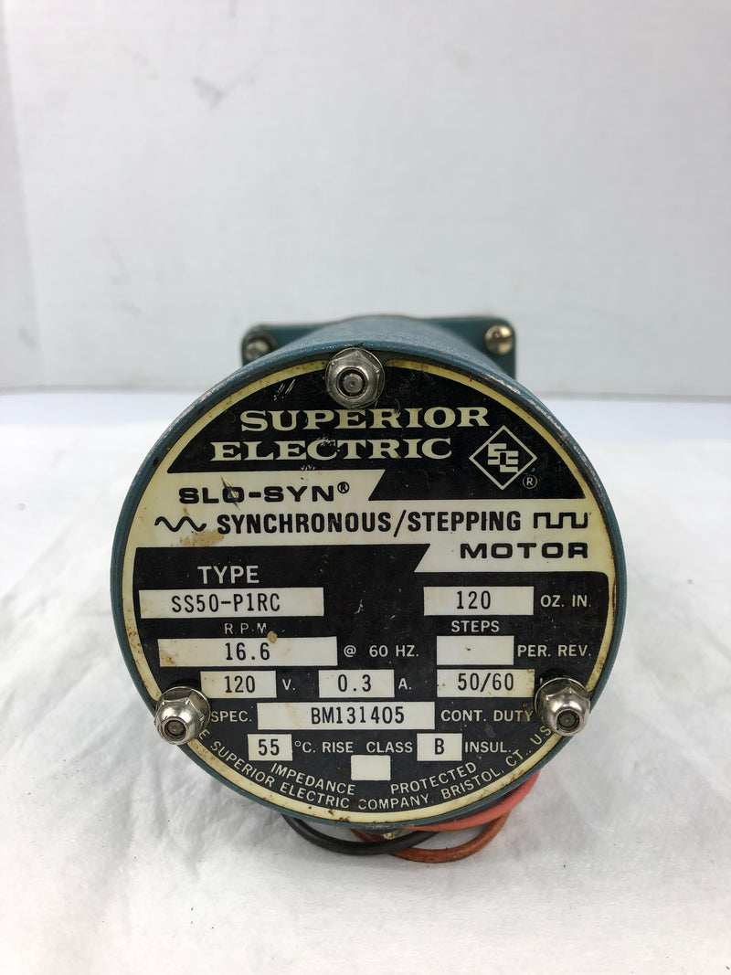 Superior Electric SS50-P1RC Slo-Syn Stepping Motor 16.6 RPM 120V 0.3A