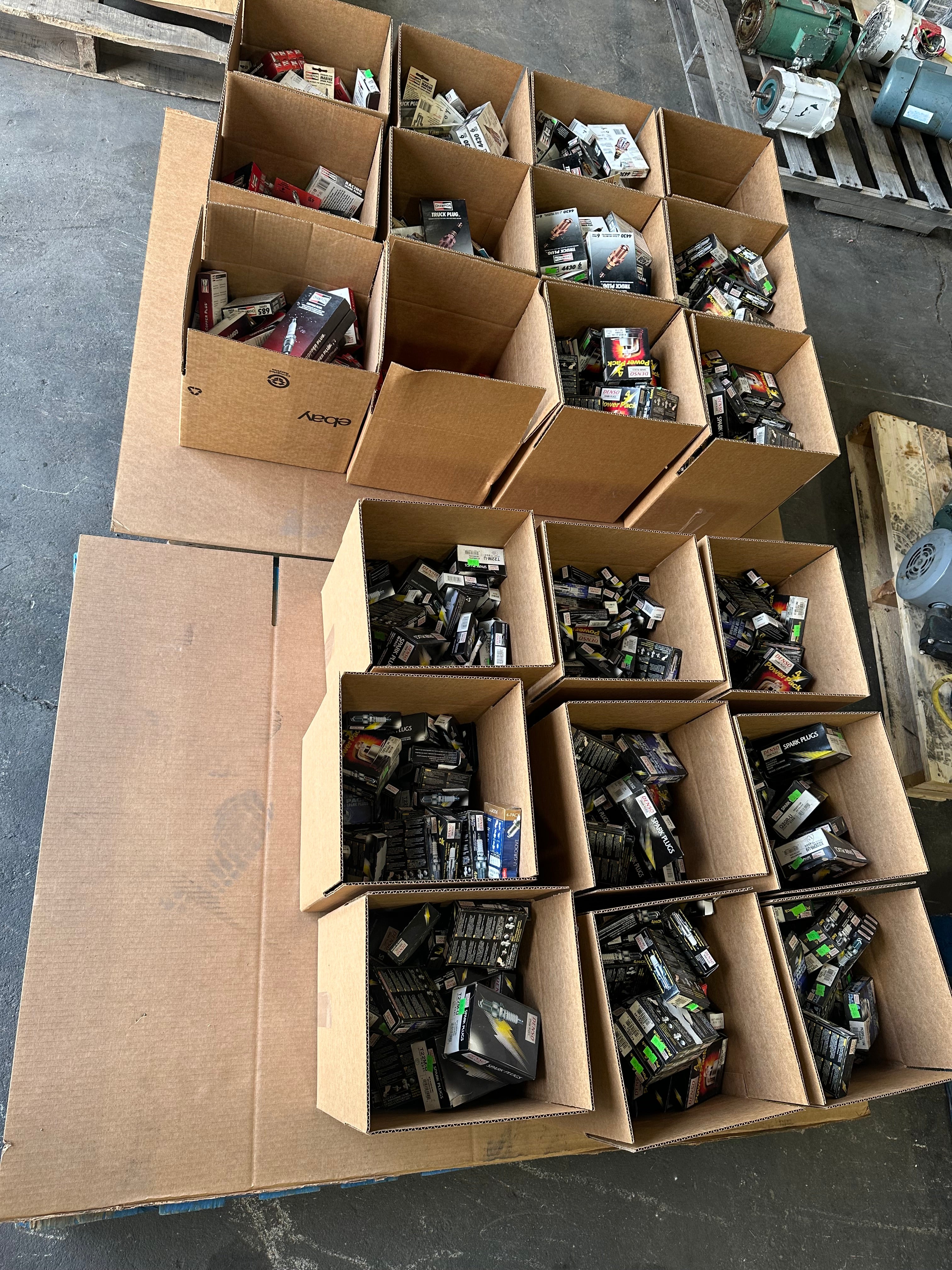 Huge Lot of Automotive Spark Plugs Champion, AC Delco, Autolite, Denso