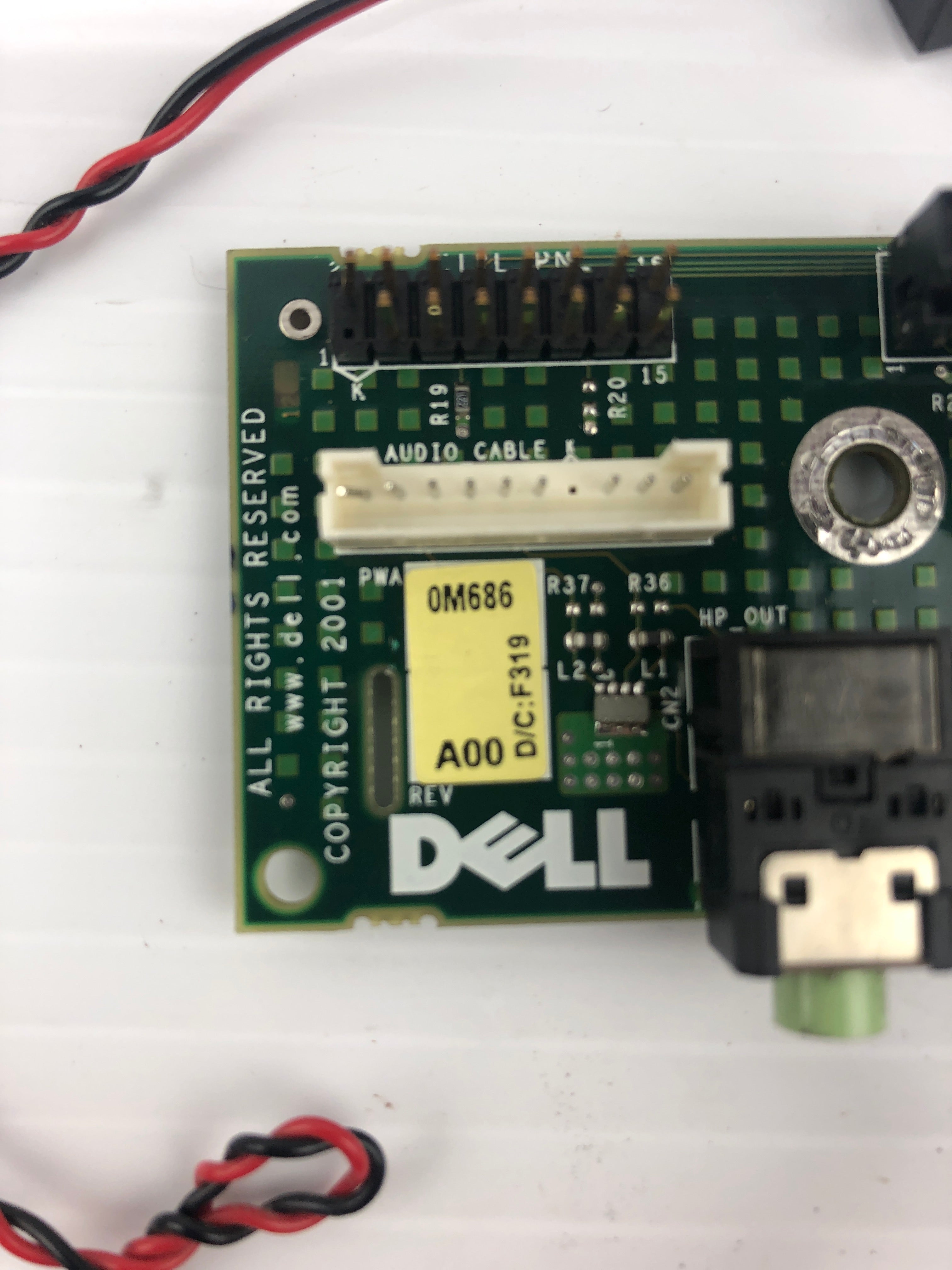 Dell 0M686 Front USB Audio Panel A00 D/C: F319