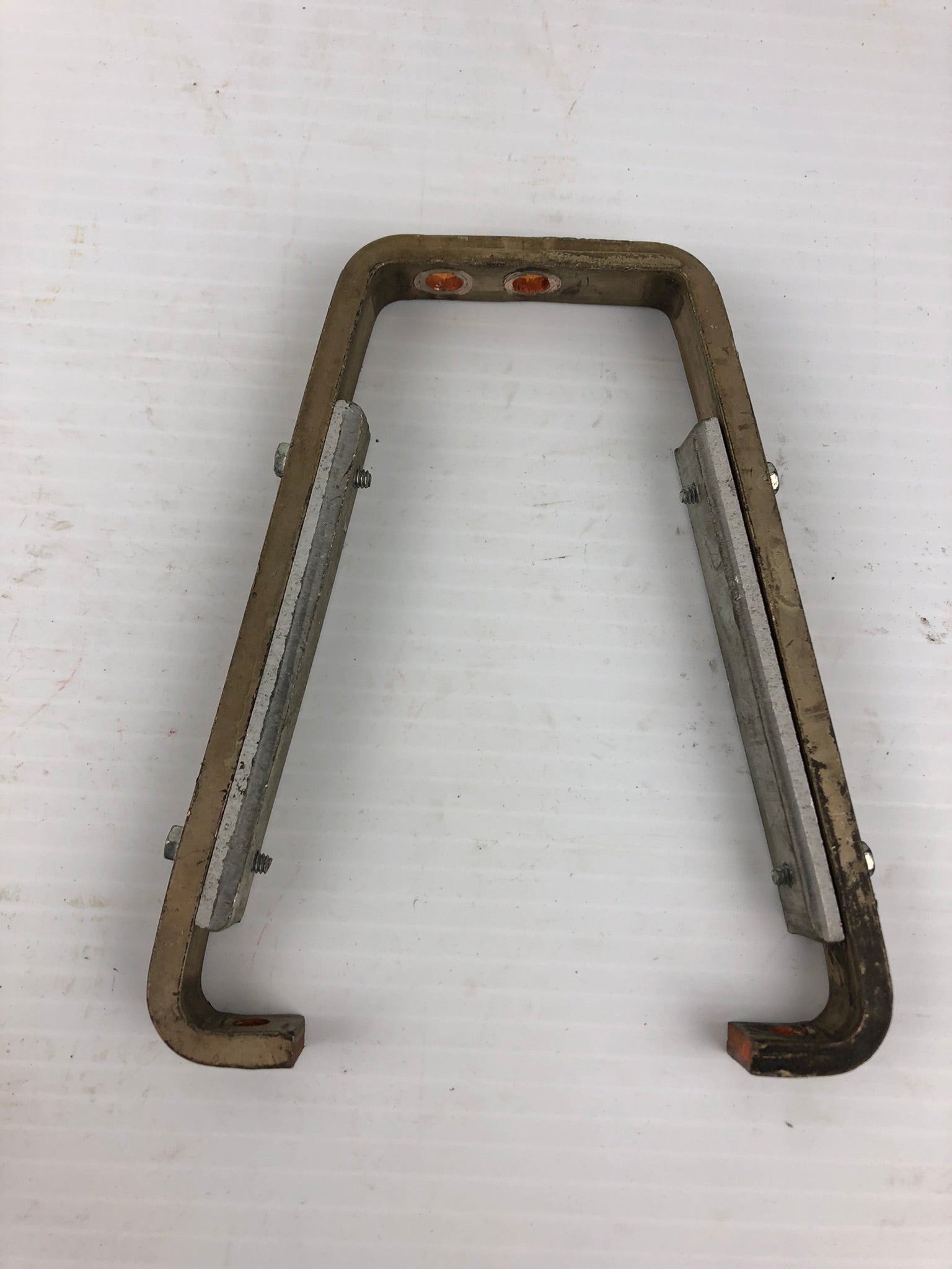 Copper Coated Metal Busbar Mounting Bracket Jumper Bar 6" Tall x 5/8" Thick