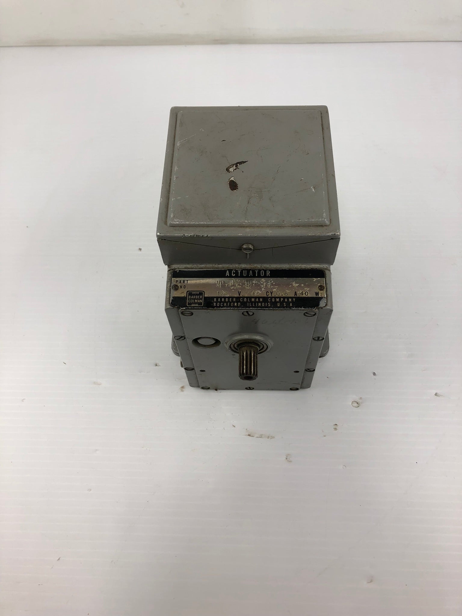 Barber Colman Actuator MP-452-107 120V 60 Cycle 0.6A 40W (MP-452-107-0-1)