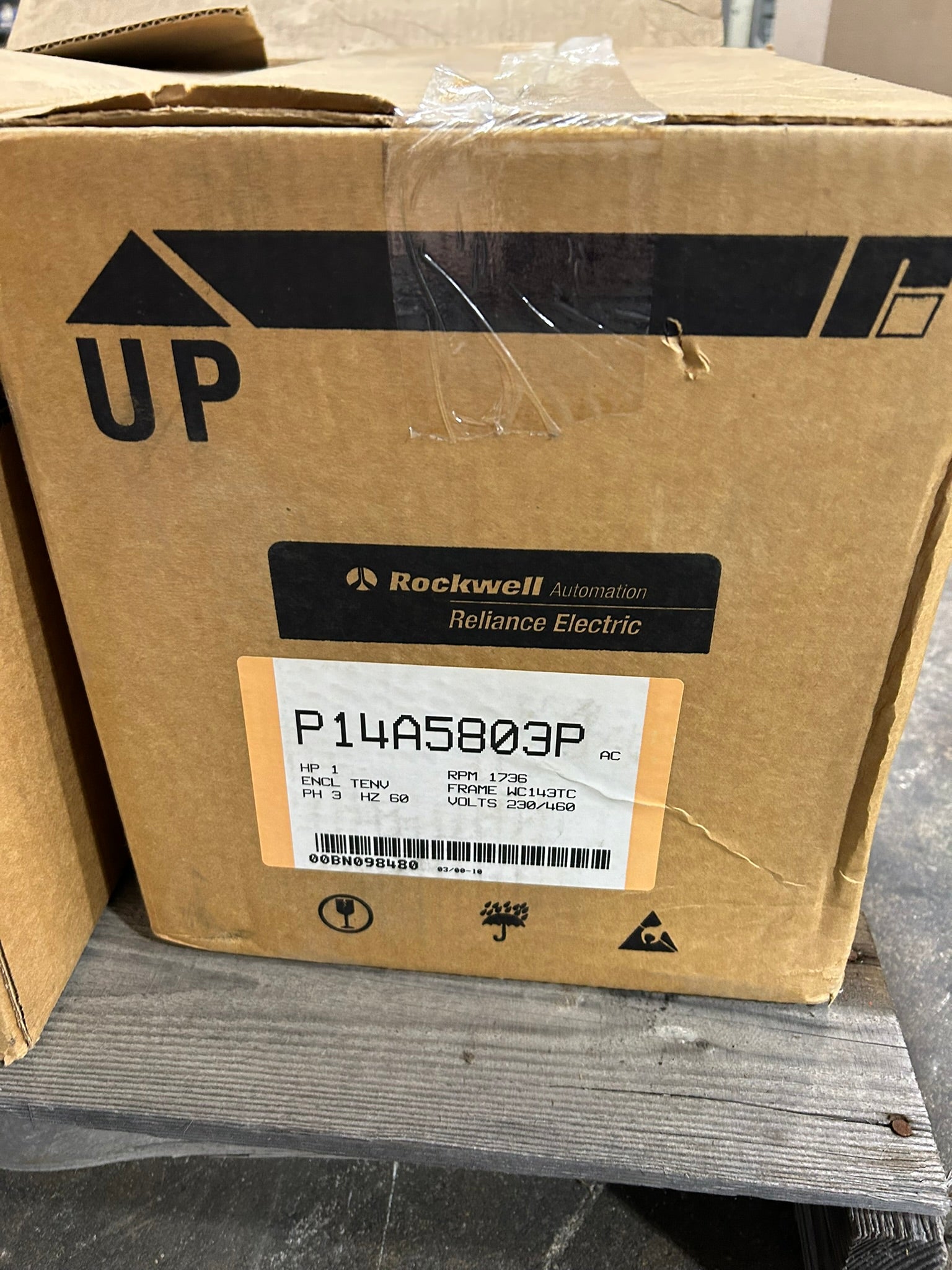 Reliance Electric P14A5803P-AC Vector Duty Master AC Motor 1.0HP H2310240032X510