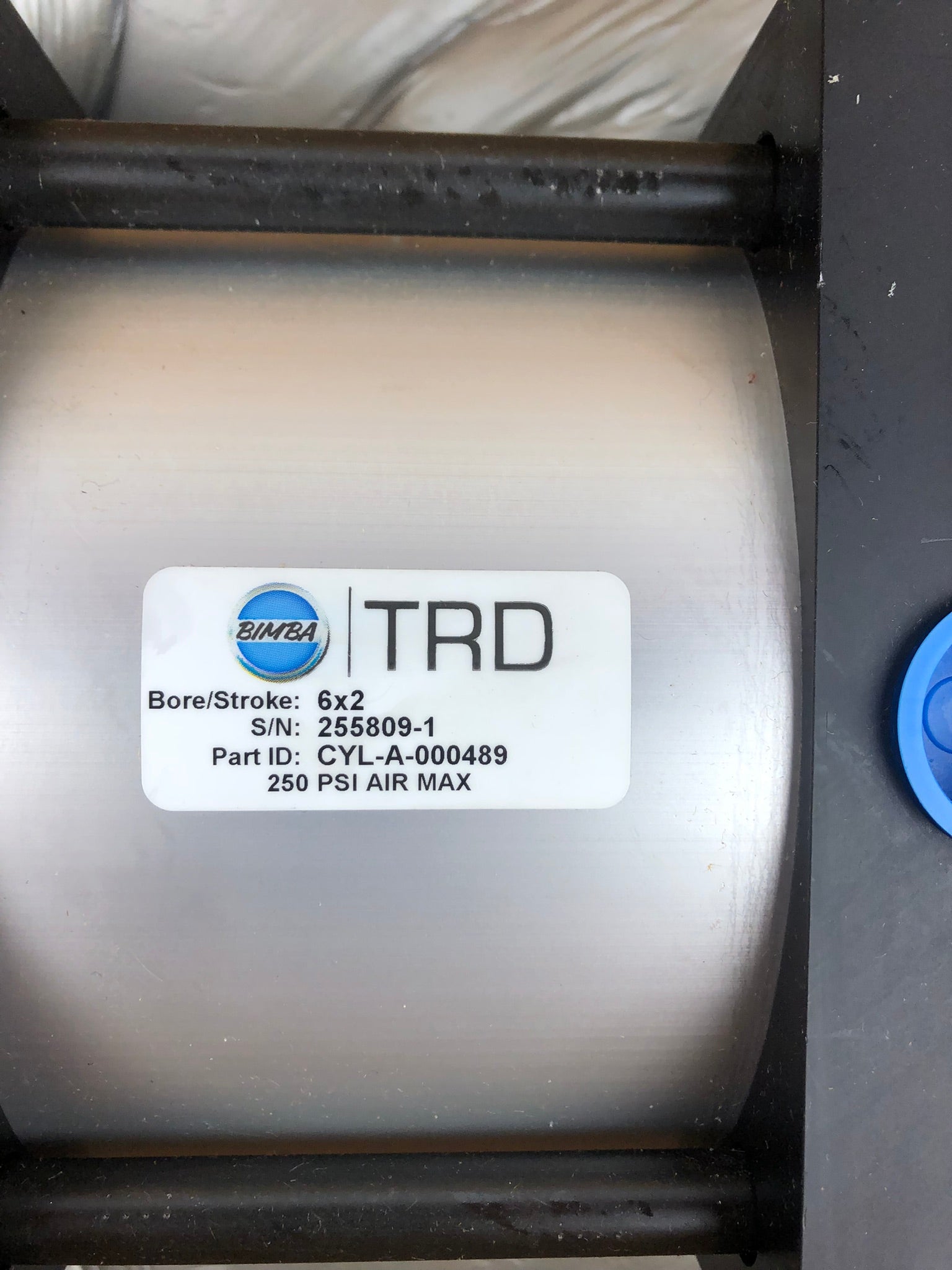 Bimba TRD CYL-A-000489 Cylinder 6x2 Bore/Stroke 250 PSI