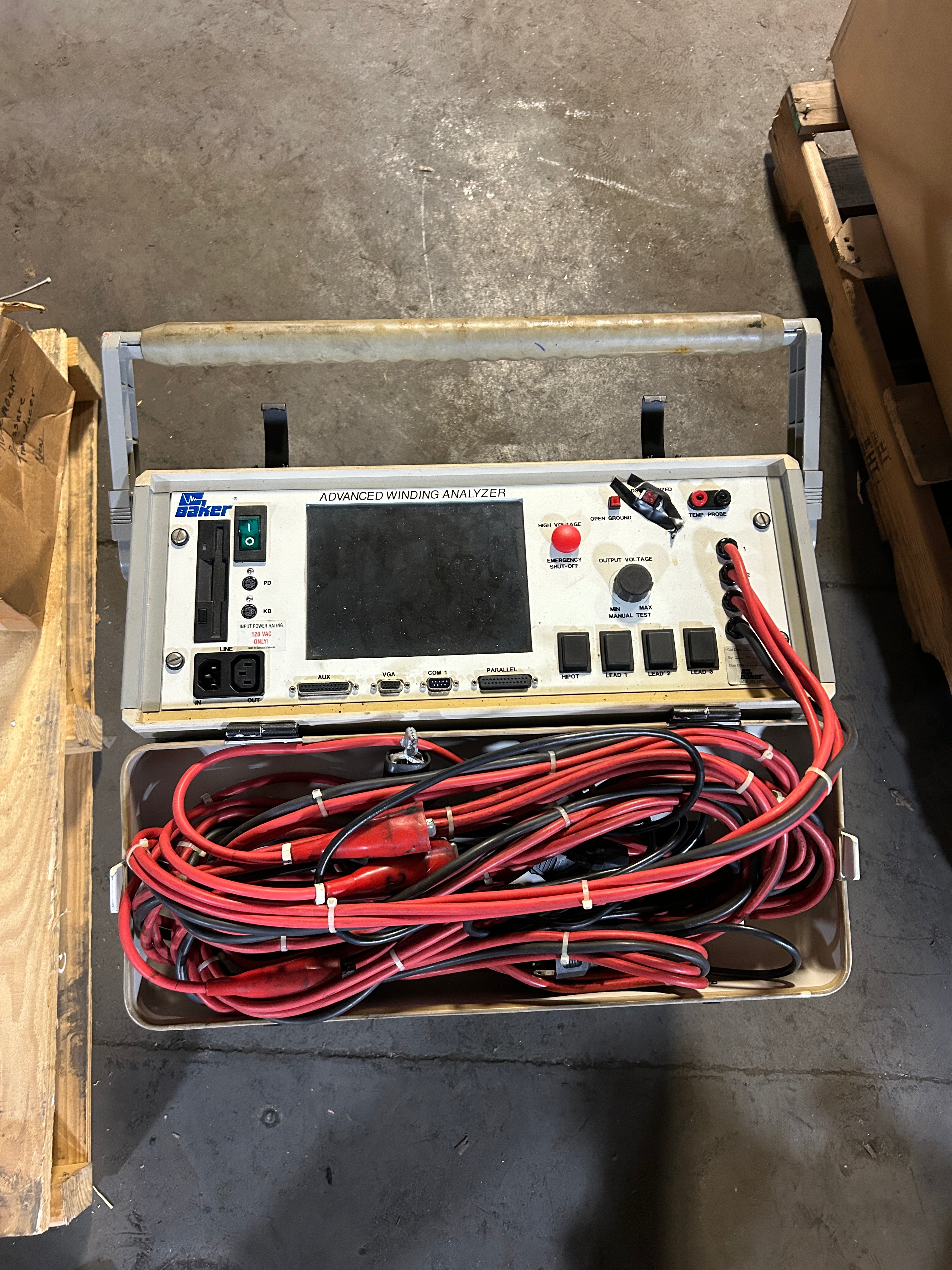Baker Advanced Winding Analyzer Motor Tester with Leads 120VAC