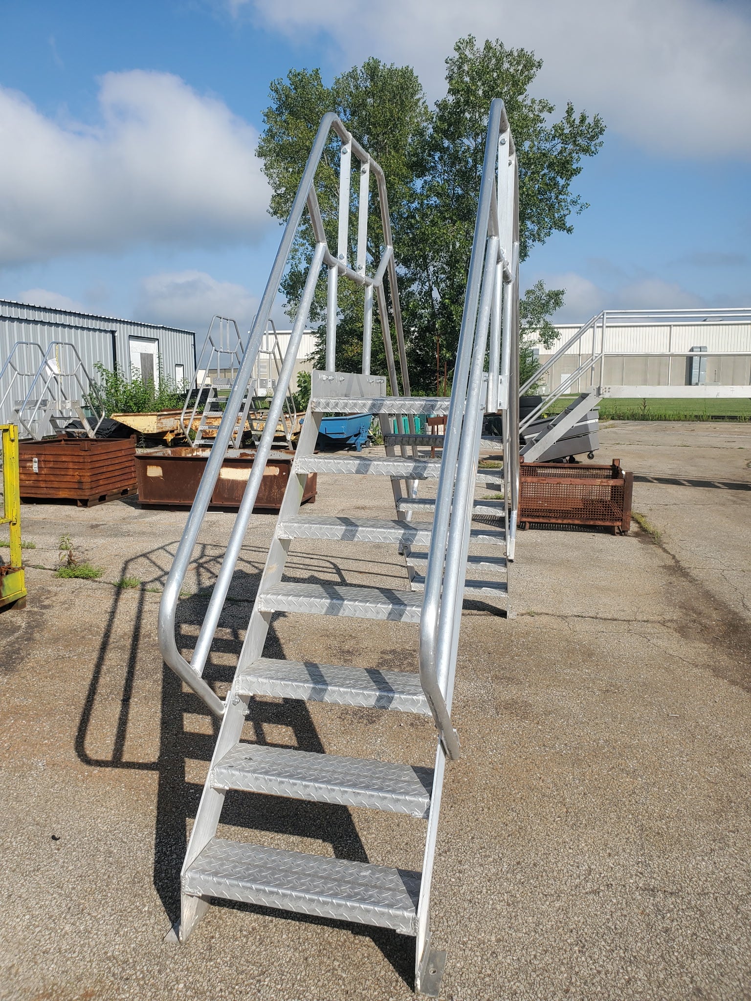 Cotterman Aluminum Crossover Bridge Ladder Platform Stairs & Handrails 131" L