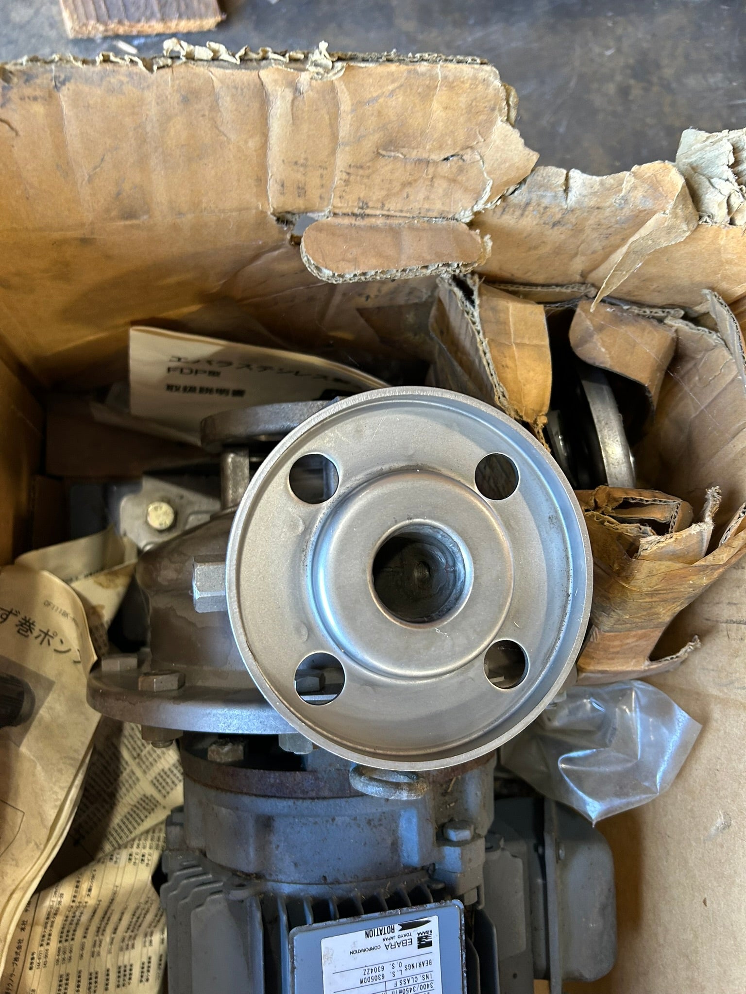 Ebara 40X32FDGP Centrifugal Pump 3PH Induction Motor 12kW 3450RPM T017309164