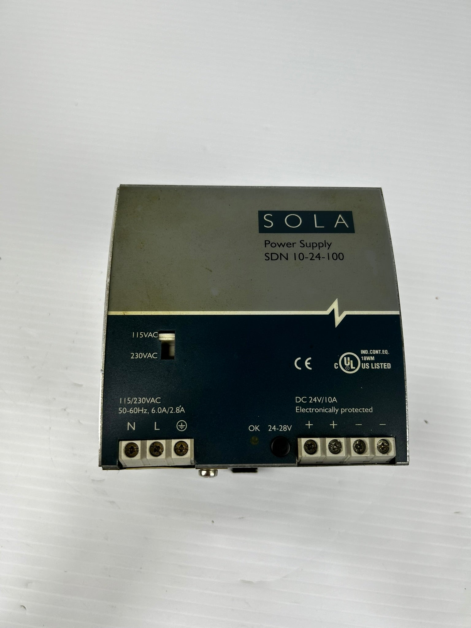 Sola SDN10-24-100 Power Supply 115/230VAC 24VDC