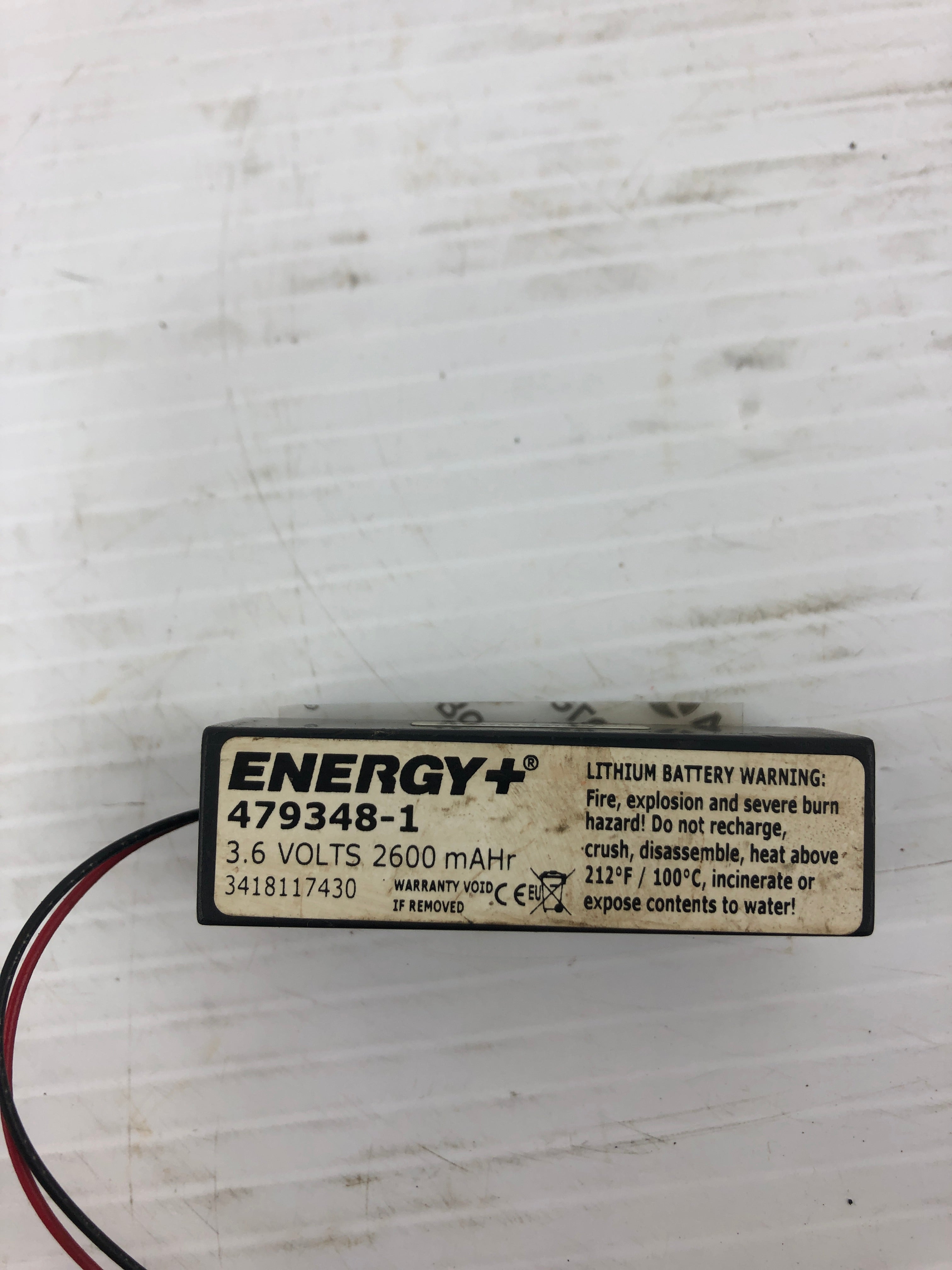 Energy+ 479348-1 Lithium Battery 3.6 Volts 2600 mAHr