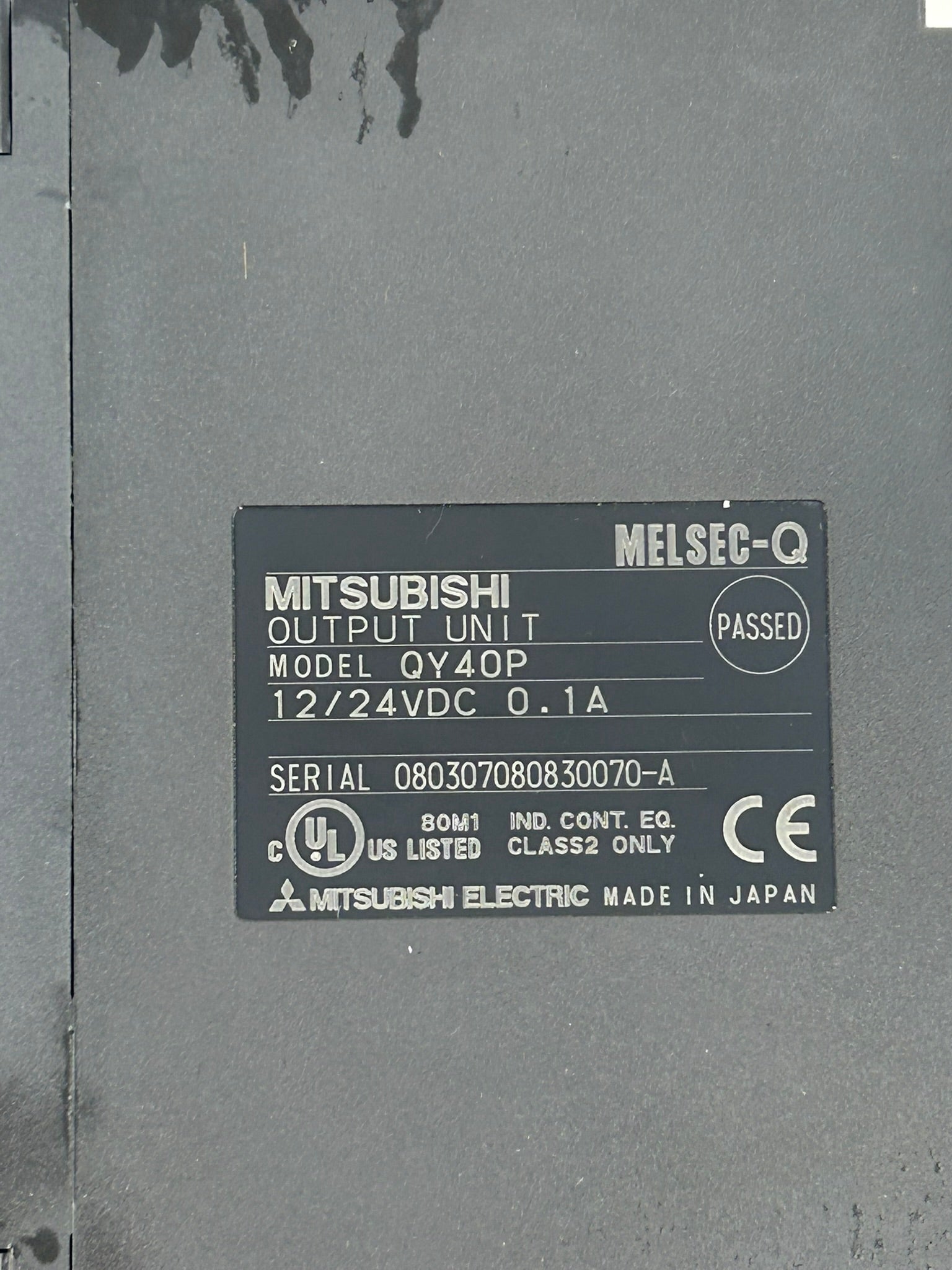 Mitsubishi QY40P PLC Output Unit Module 12/24VDC 0.1A