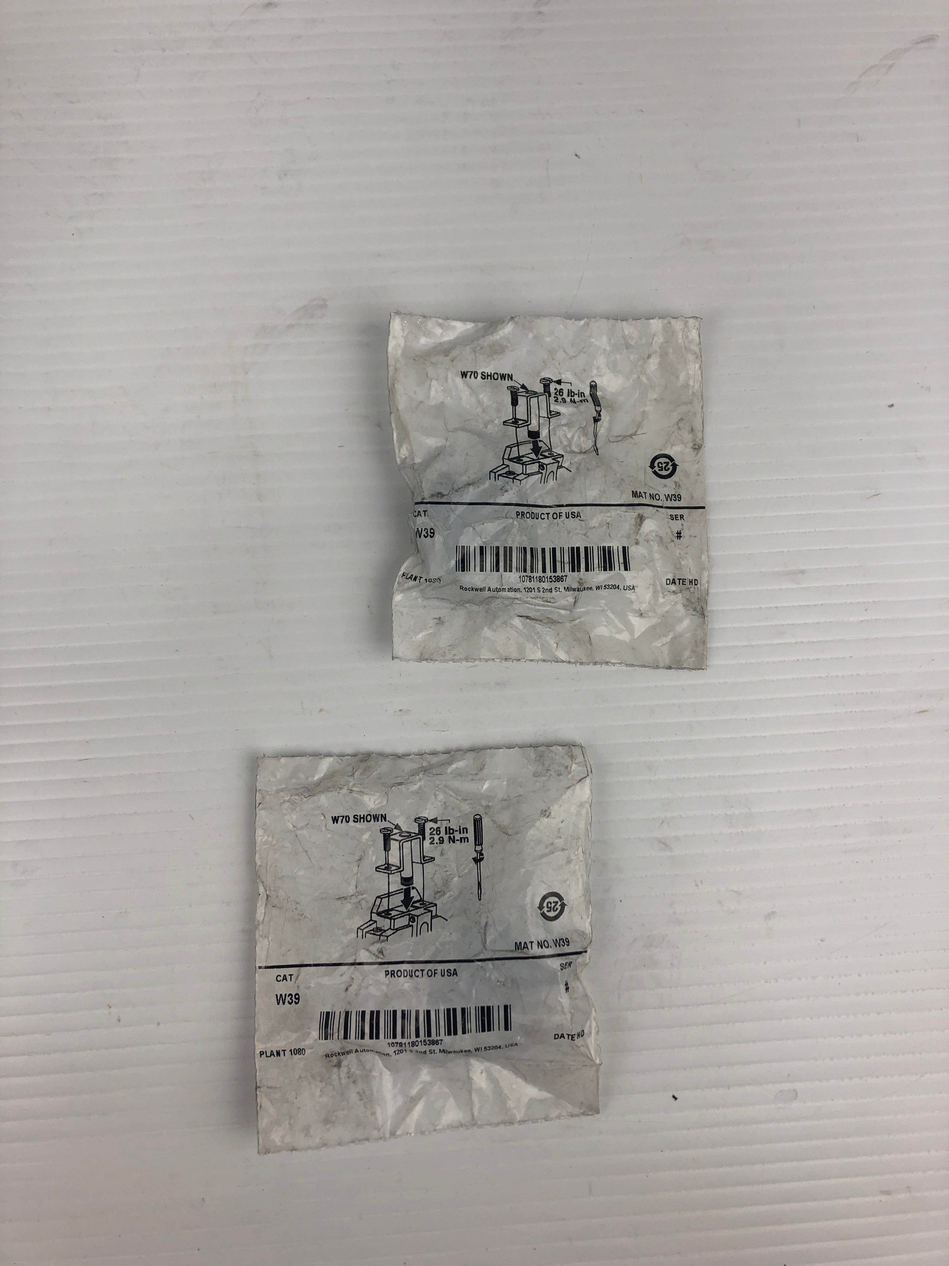 Allen Bradley W39 Overload Heater Element - Lot of 2