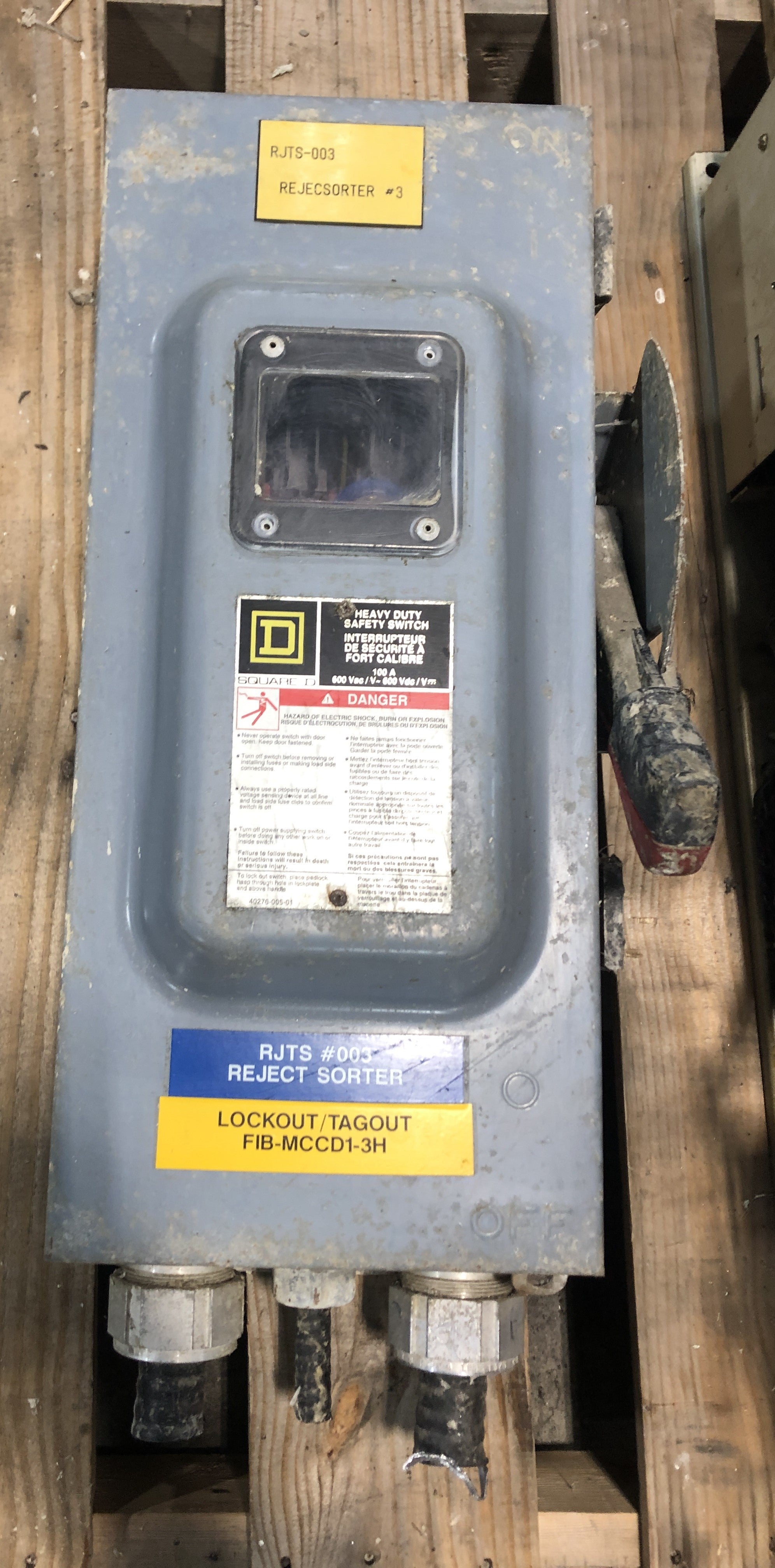 Square D CH363AWK Heavy Duty Safety Switch 100A 600VAC/600VDC