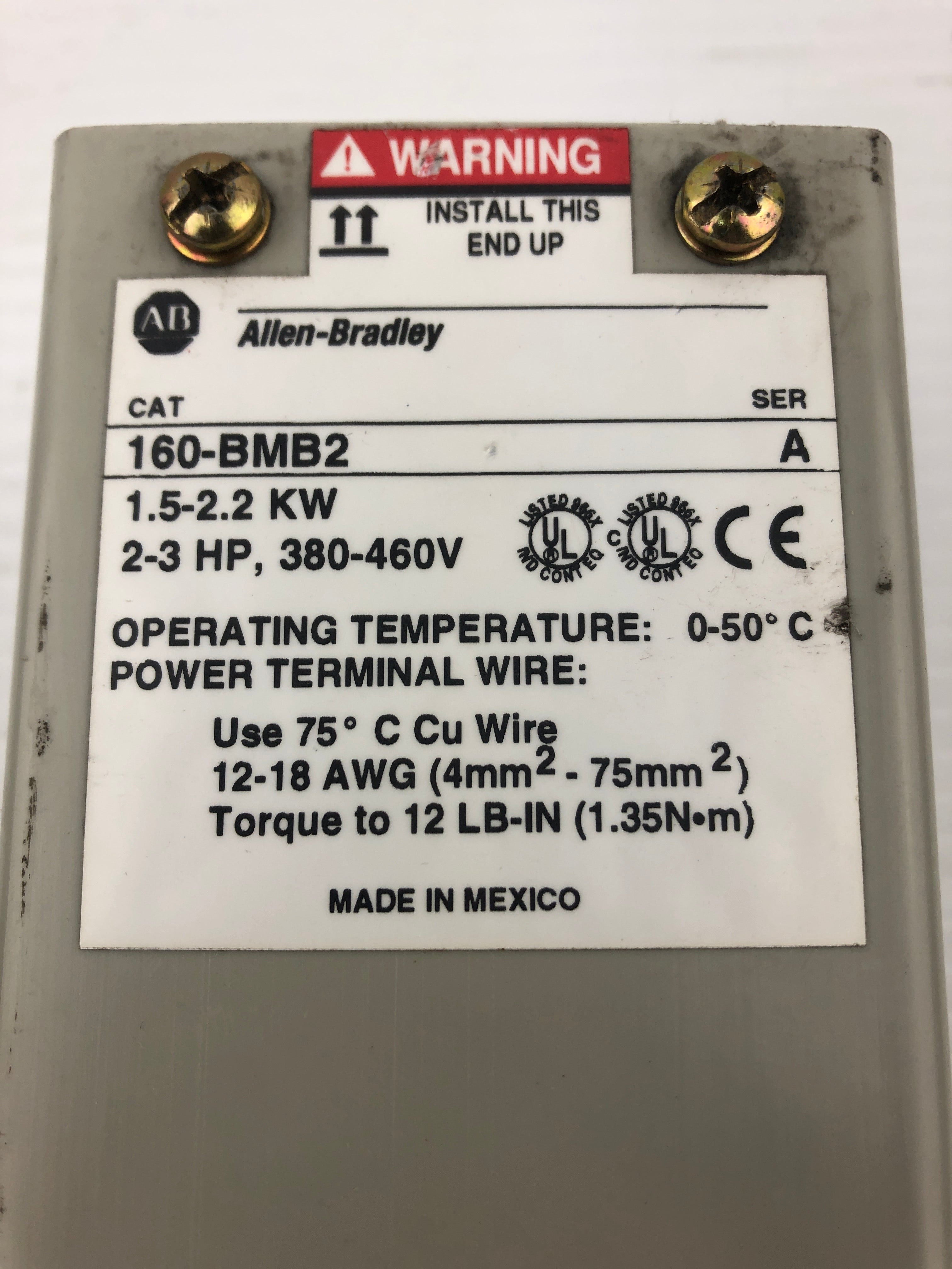 Allen-Bradley 160-BMB2 Dynamic Brake Module 2-3HP