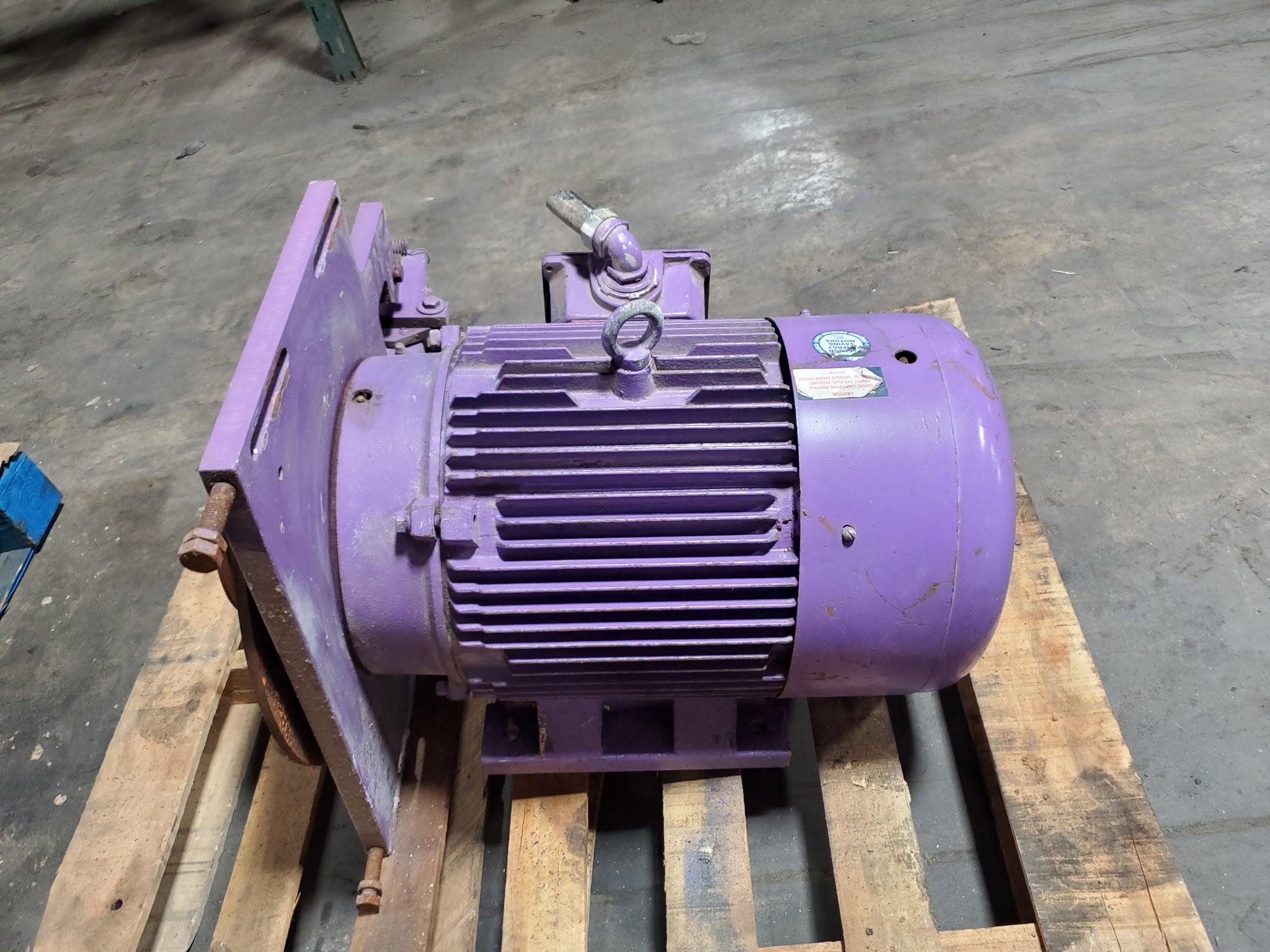 Leeson 150088-60 Electric Motor 40HP 3PH 1770RPM Belt Drive Clutch Assembly