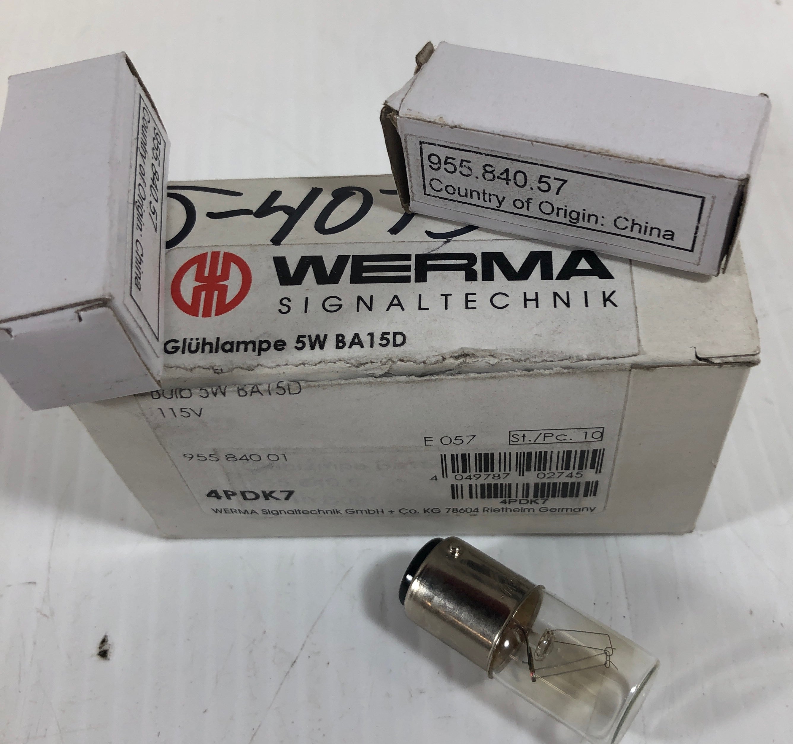 Werma Light Bulb 955.840.01 5W BA15D (Lot of 12)