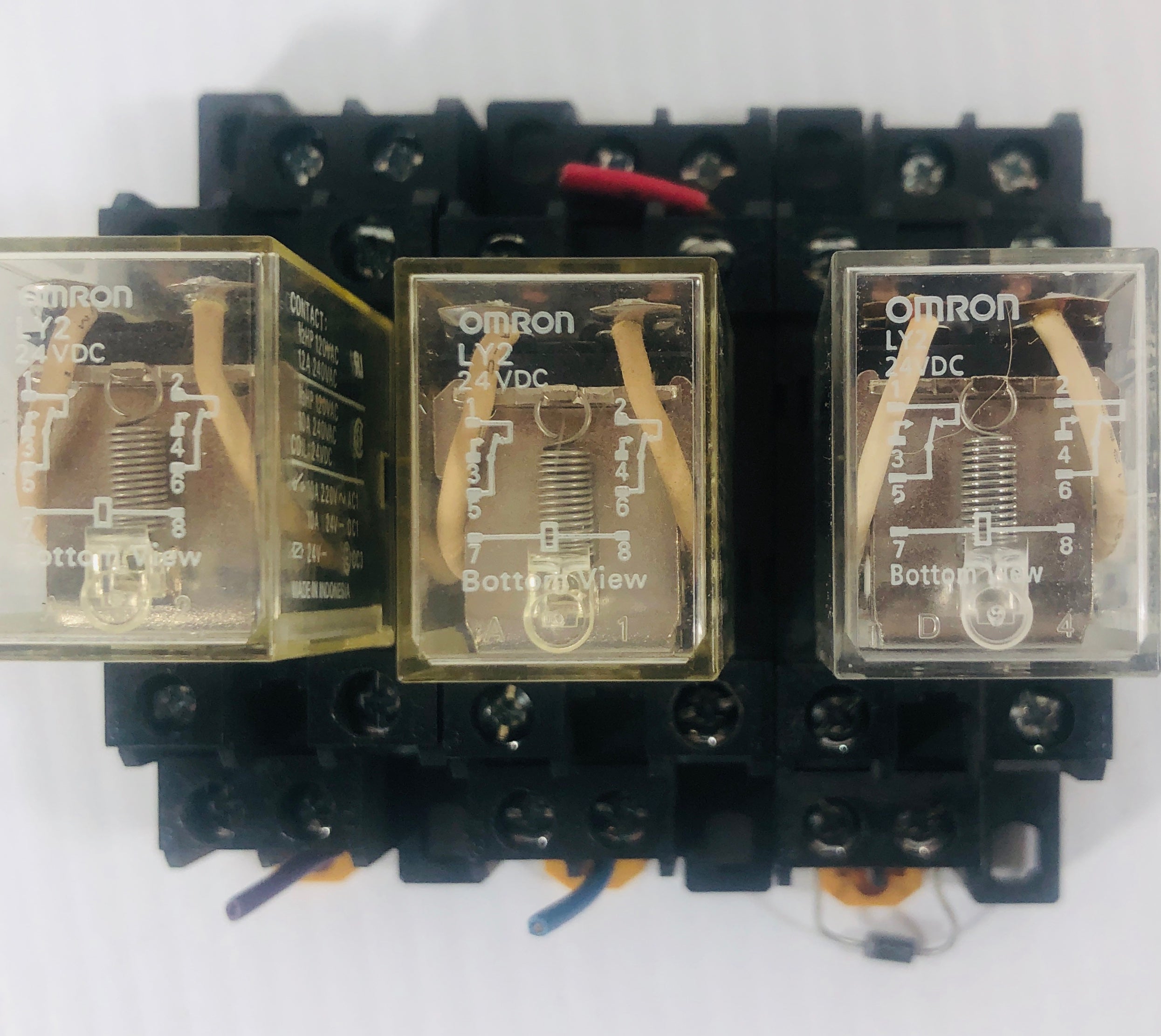 Omron Relay LY2 With Base - Lot of 3