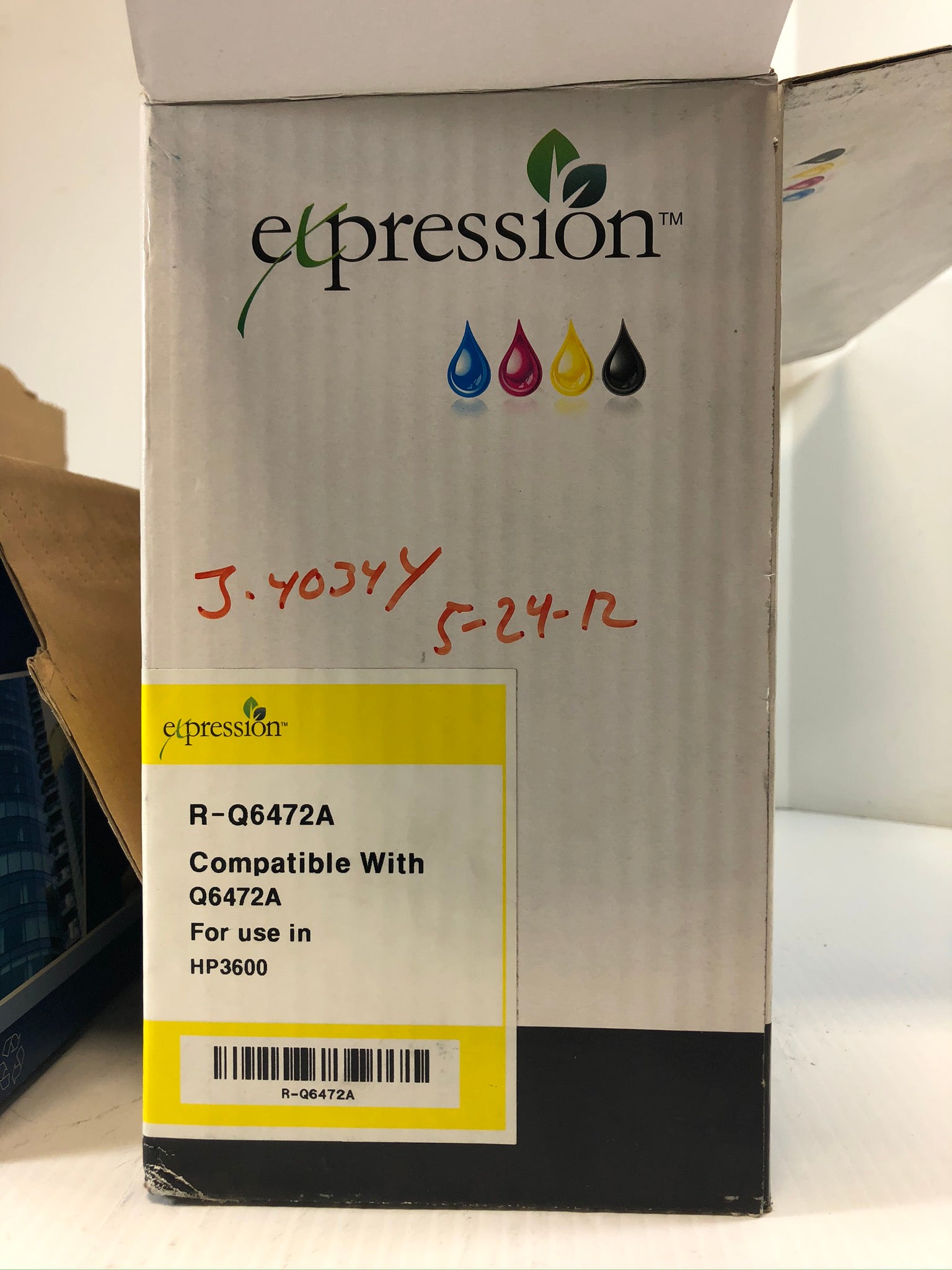 Lot of 2 Printer Ink Cartridges Hyperion C7115X;CPT and Expression R-Q6472A (HP)