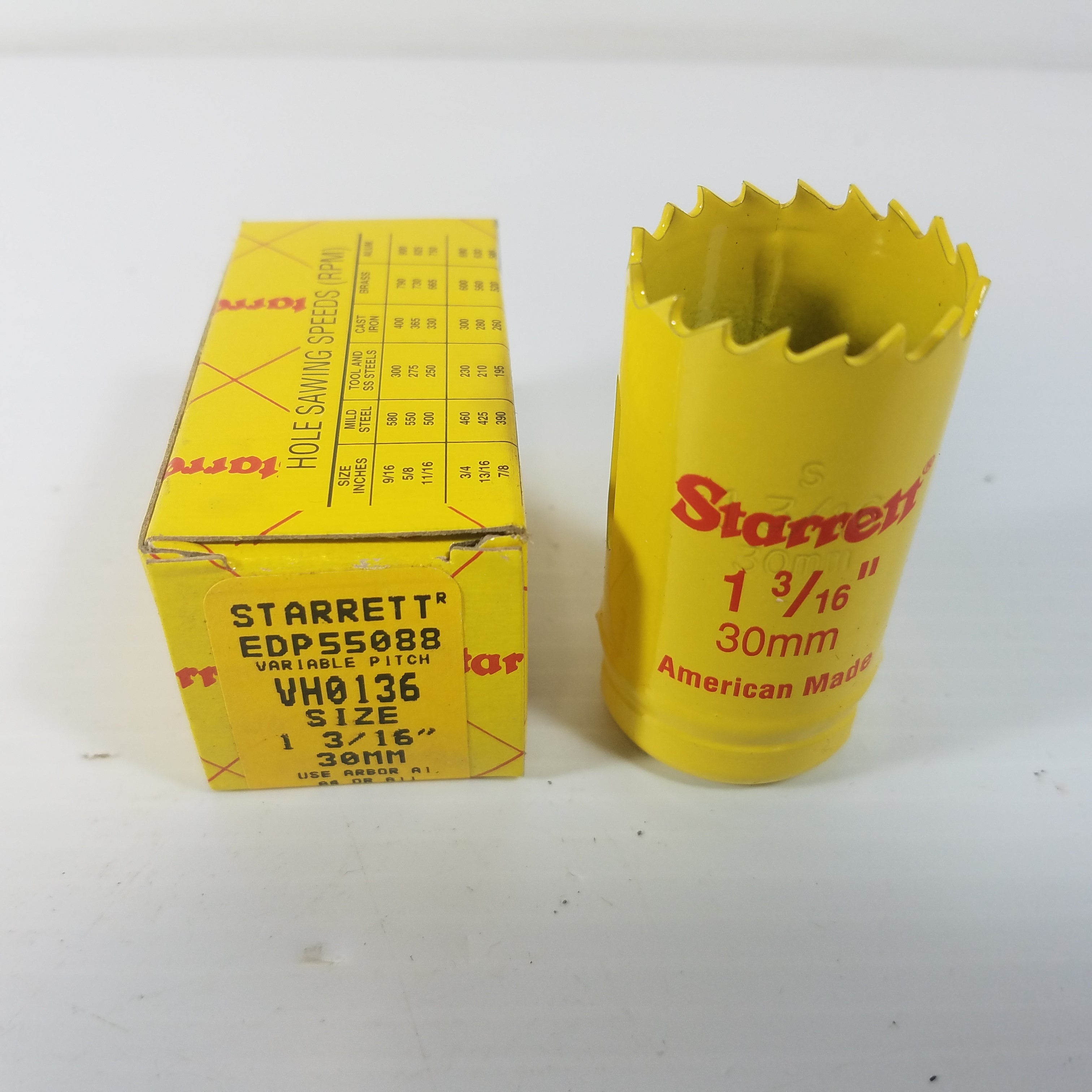 Starrett EDP55088 VH1036 1-3/16" Variable Pitch Hole Saw