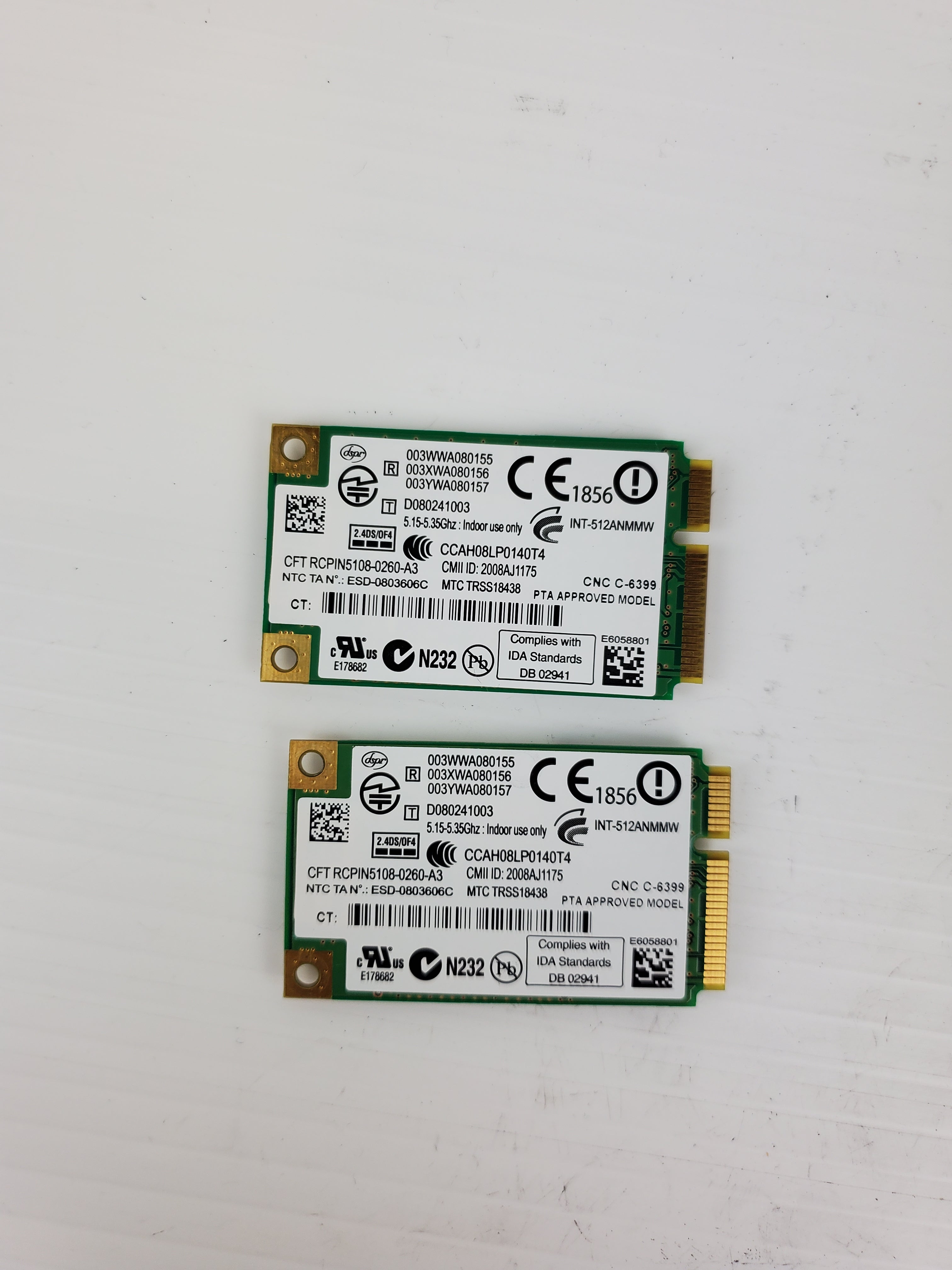HP 480985-001 Wi-Fi Wireless Laptop Card (Lot of 2)