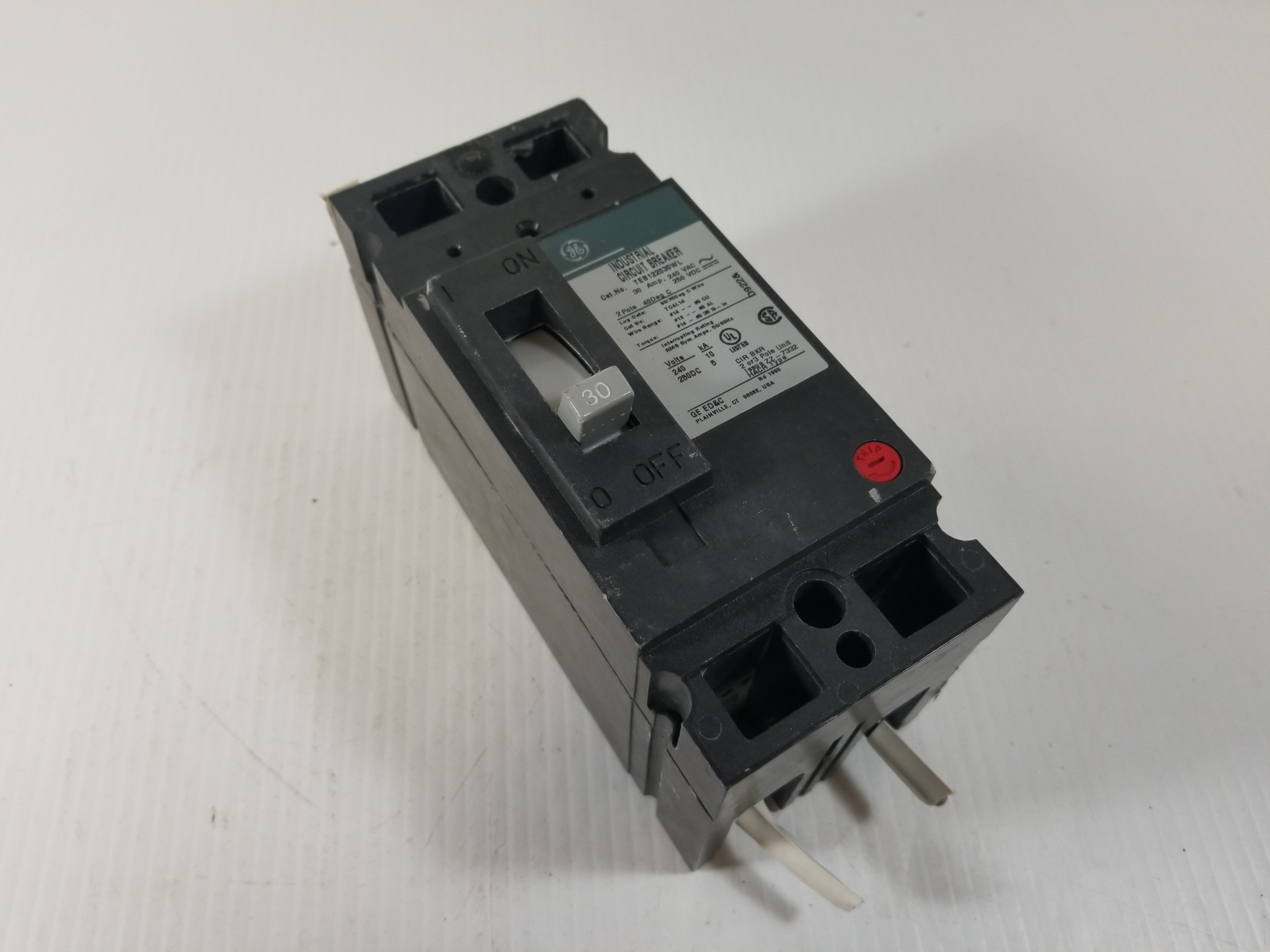 GE TEB122030WL Industrial Circuit Breaker 30 Amp 2-Pole