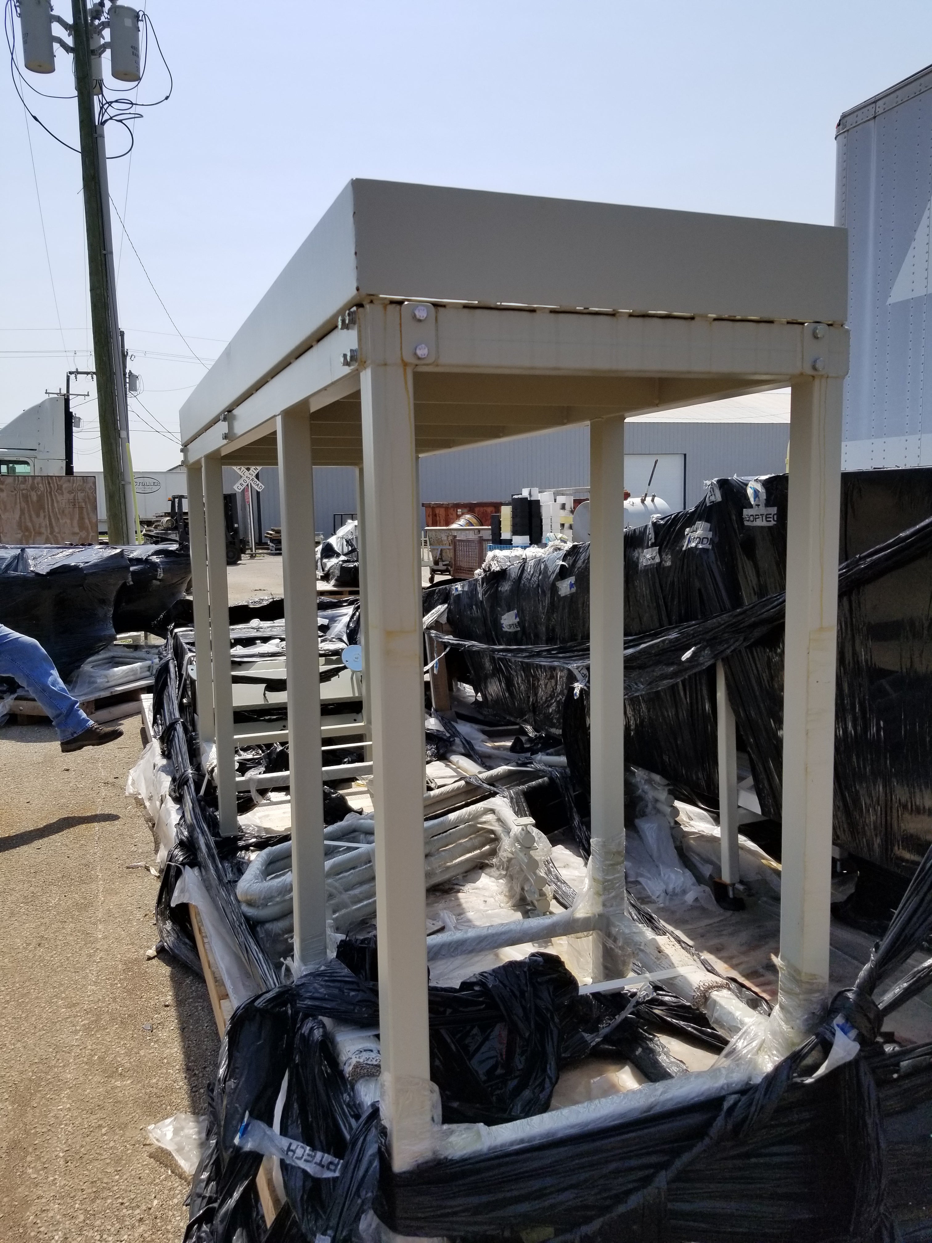 Coated Steel Platform from Conveyor Assembly Industrial 9' 9.5" x 31-1/2” x 5.5'