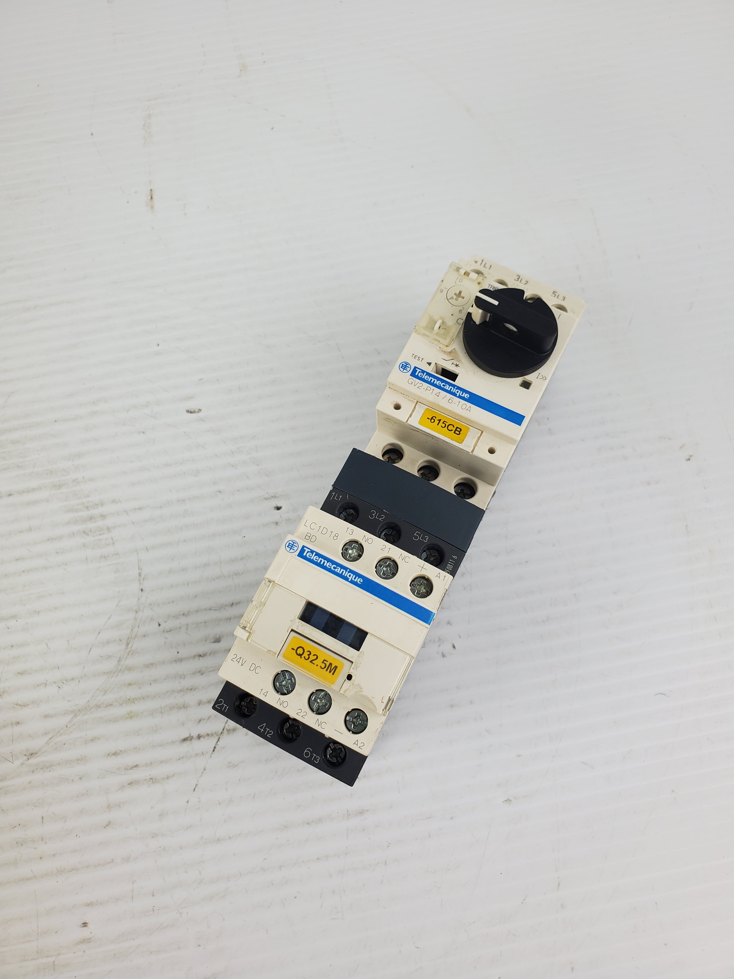 Telemecanique GV2-P14/6-10A Motor Circuit Breaker with LC1D18 Contactor