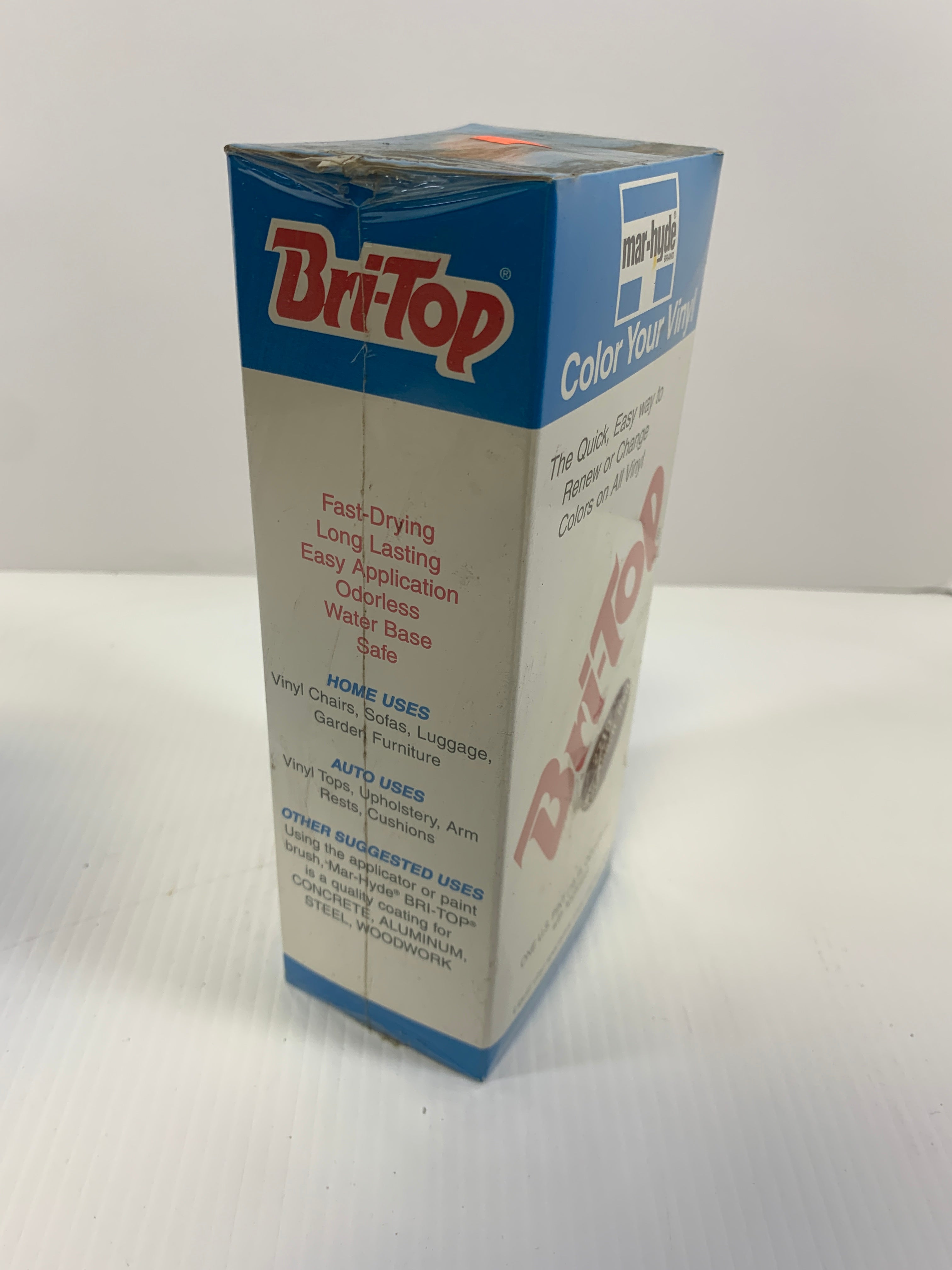 Mar-Hyde Bri-Top Vinyl Color 2710 Firethron Red Collectible Vintage Box