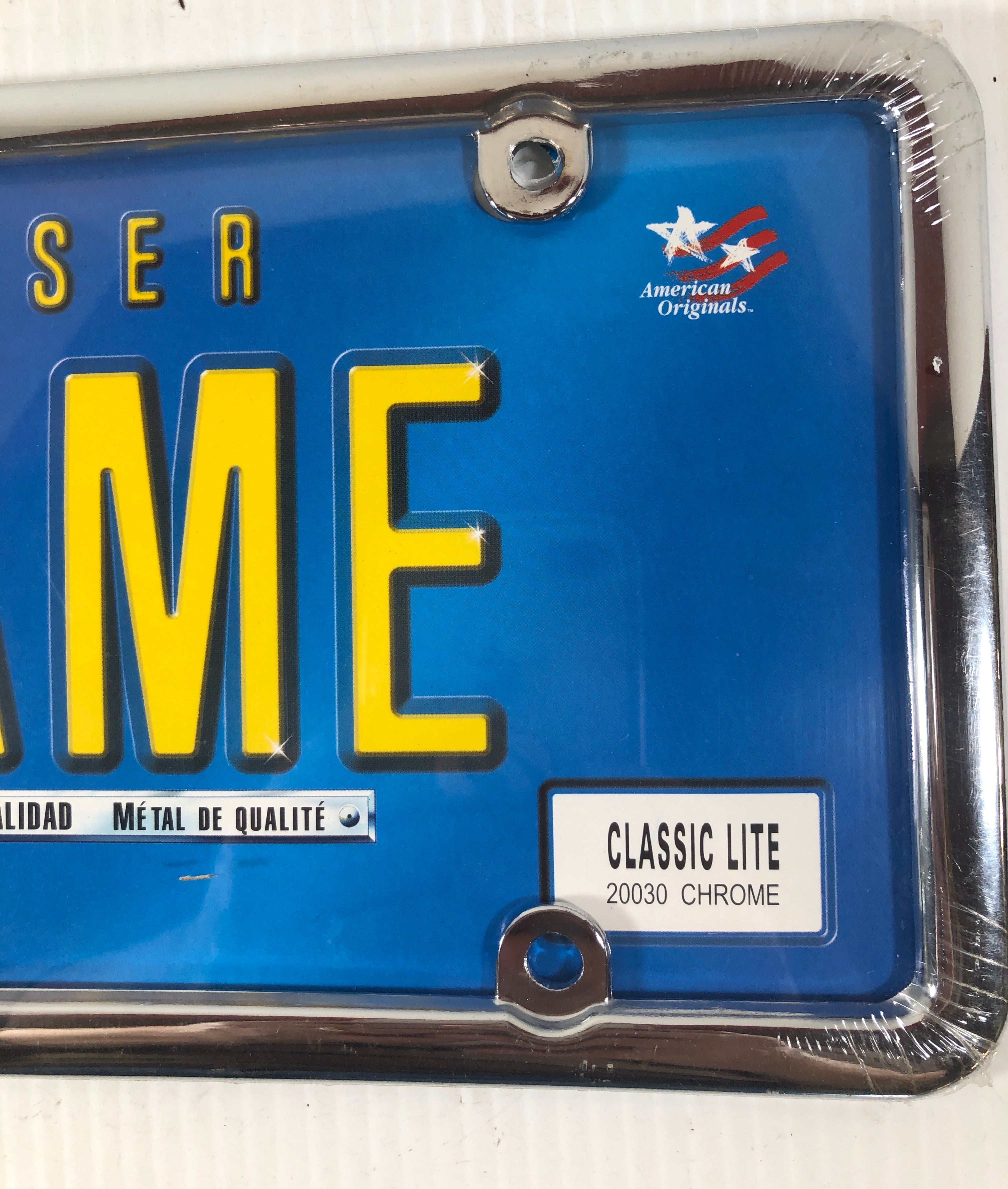 Cruiser License Plate Frame Classic Lite 20030 Chrome