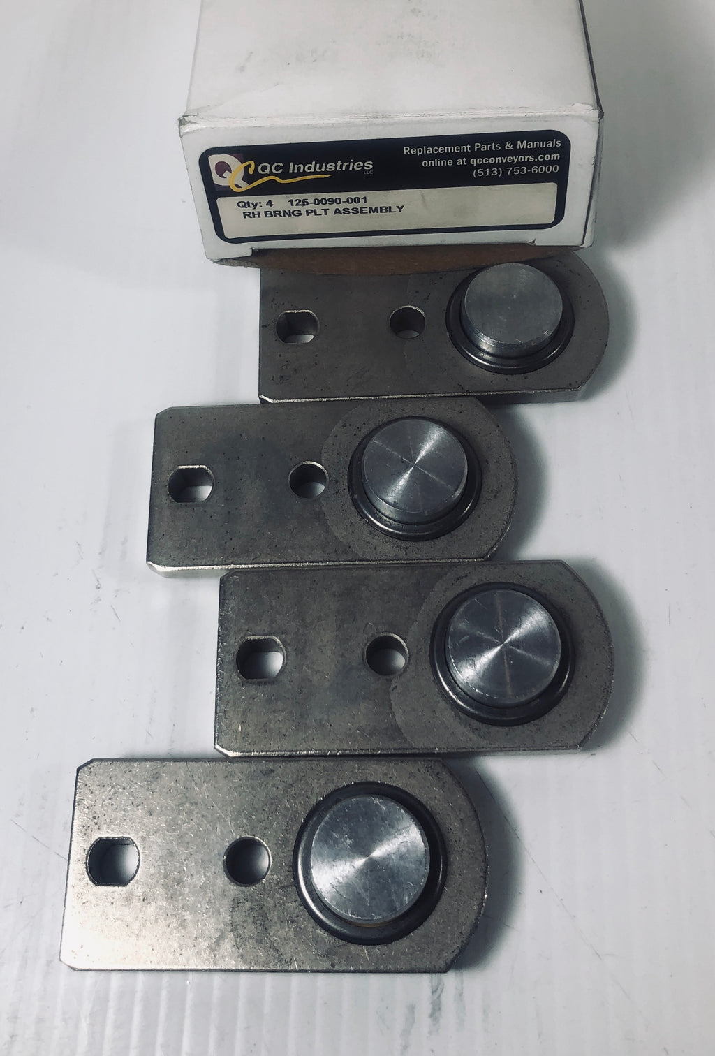 QC Industries RH BRNG PLT Assembly 1250090001 Box of 4 Metal Logics